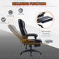 High Back Massage Office Chair with 6-Point Vibration, 5 Modes, Executive Chair, PU Leather Swivel Chair with Reclining Back, and Retractable Footrest, Black