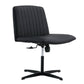 Black High Grade Pu Material. Home Computer Chair Office Chair Adjustable 360 ° Swivel Cushion Chair With Black Foot Swivel Chair Makeup Chair Study Desk Chair. No Wheels 
   W1151110975