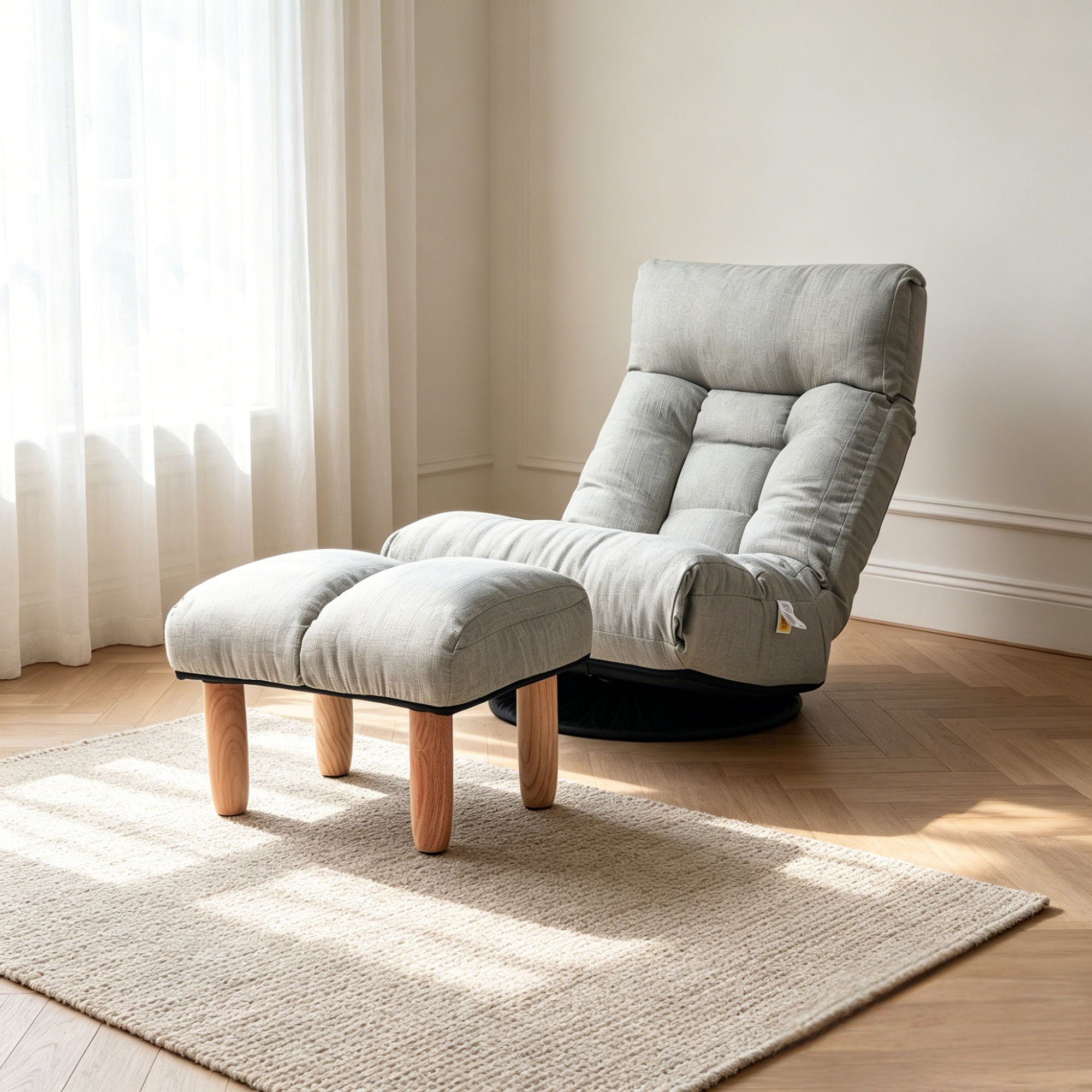 Adjustable Japanese Reclining Floor Chair Sofa With Metal Frame For Living Room
