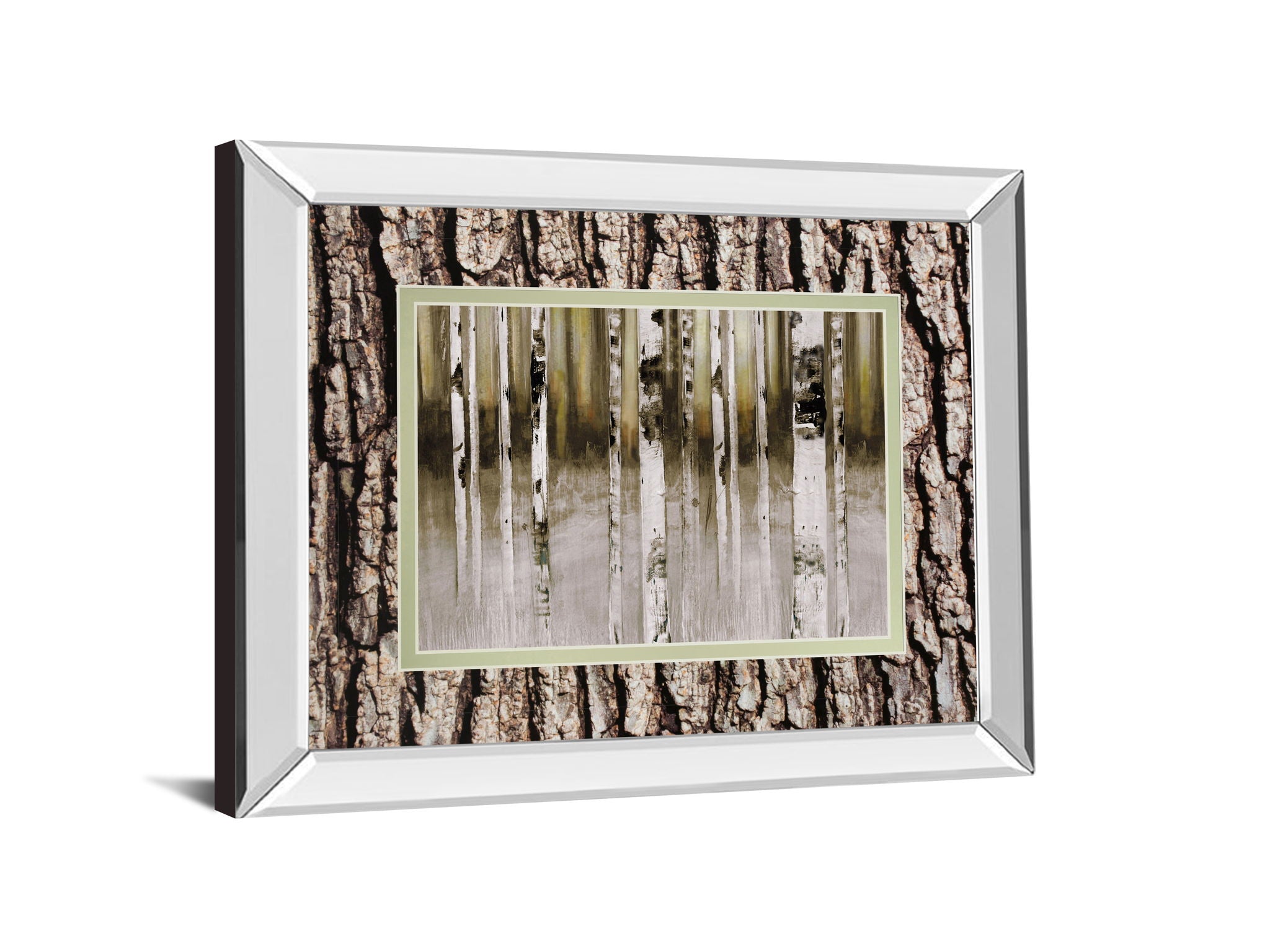 Fern Creek By Susan Jill Double Matted - Mirrored Framed Wall Art - Light Brown