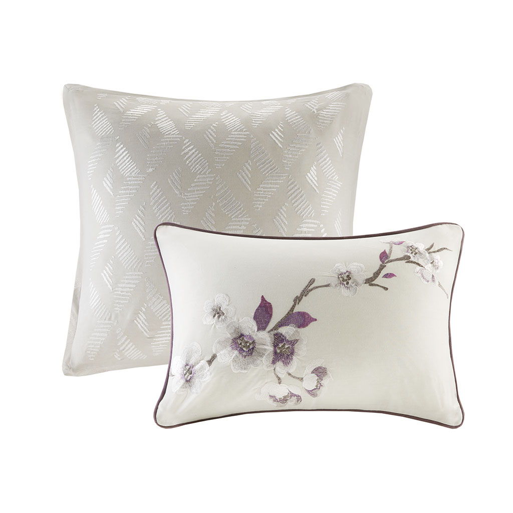Holly - California King 8 Piece Comforter Set - Purple