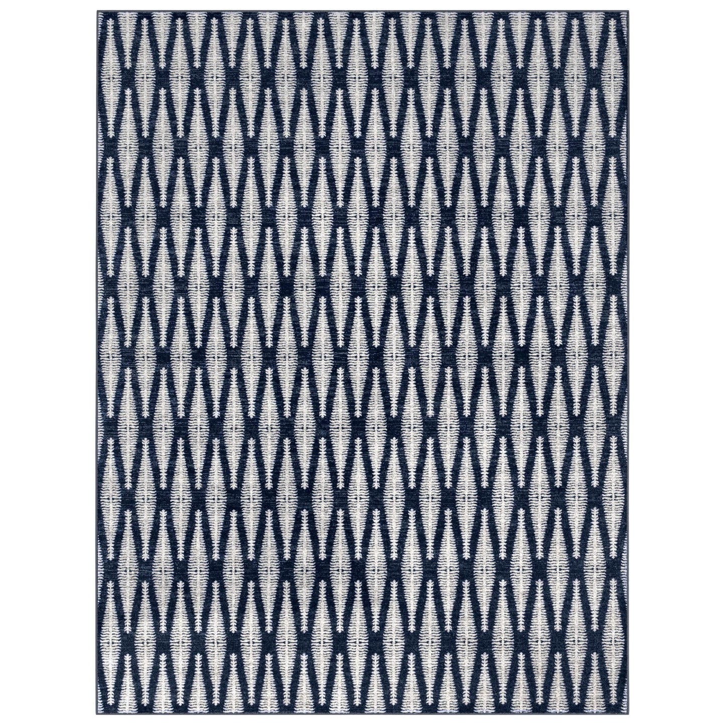 Mesilla Navy/Ivory Area Rug 5x8