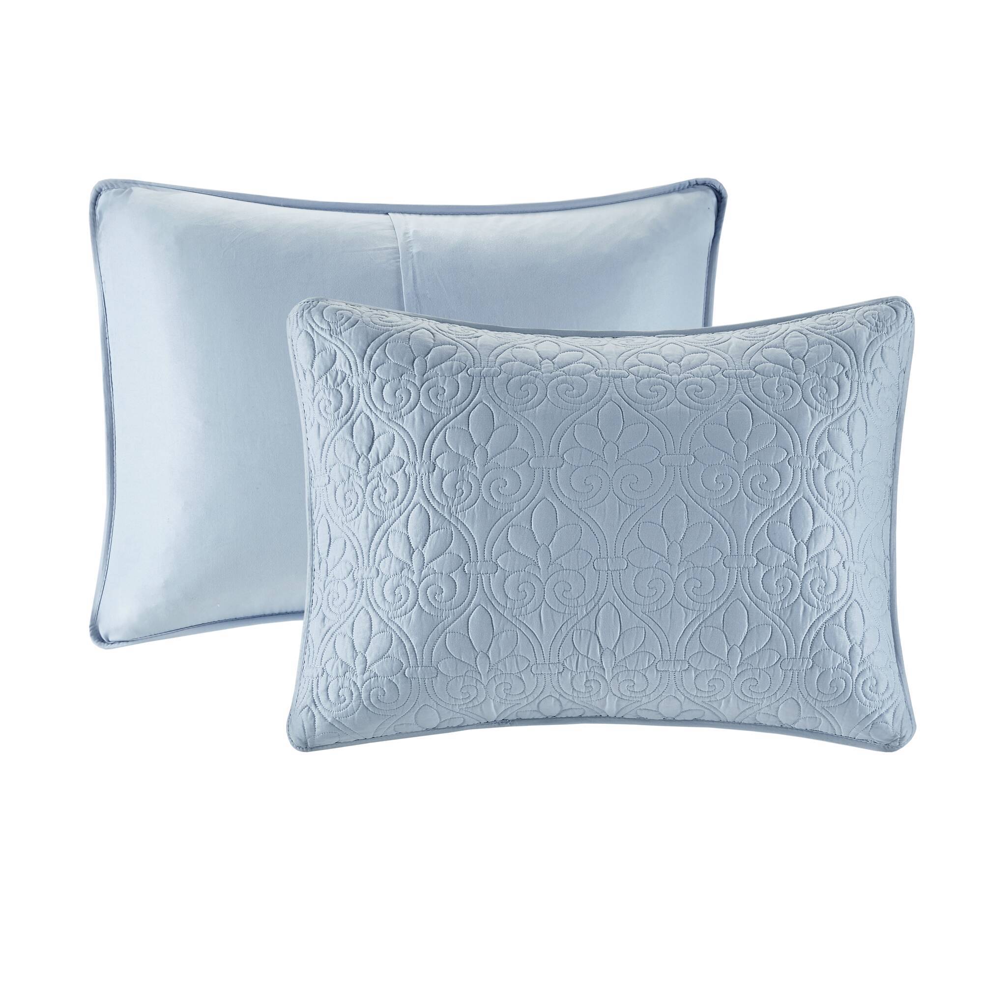 Quebec - Reversible Coverlet Set - Blue