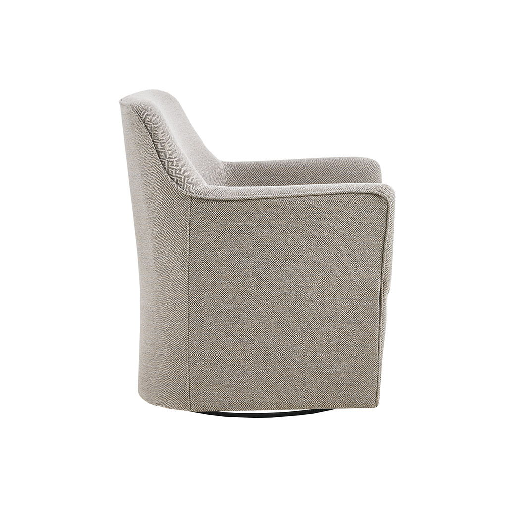 Augustine - Swivel Glider Chair - Gray / Taupe