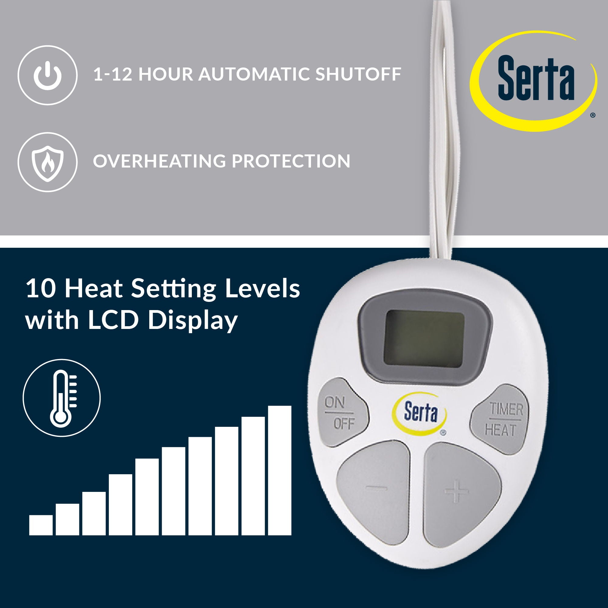 Microfiber Heated - Full Mattress Pad - White