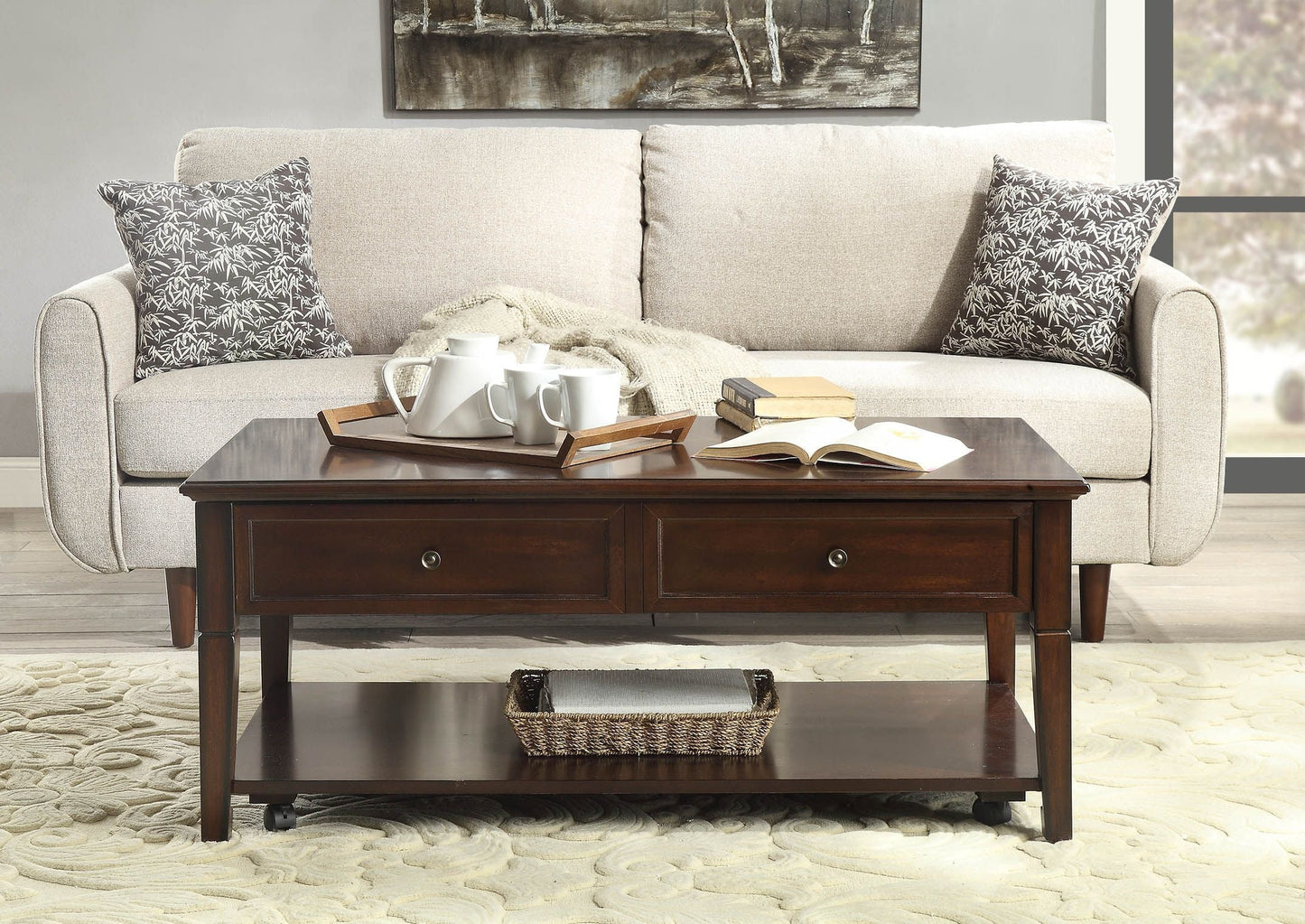 ACME Malachi Coffee Table in Walnut 80254