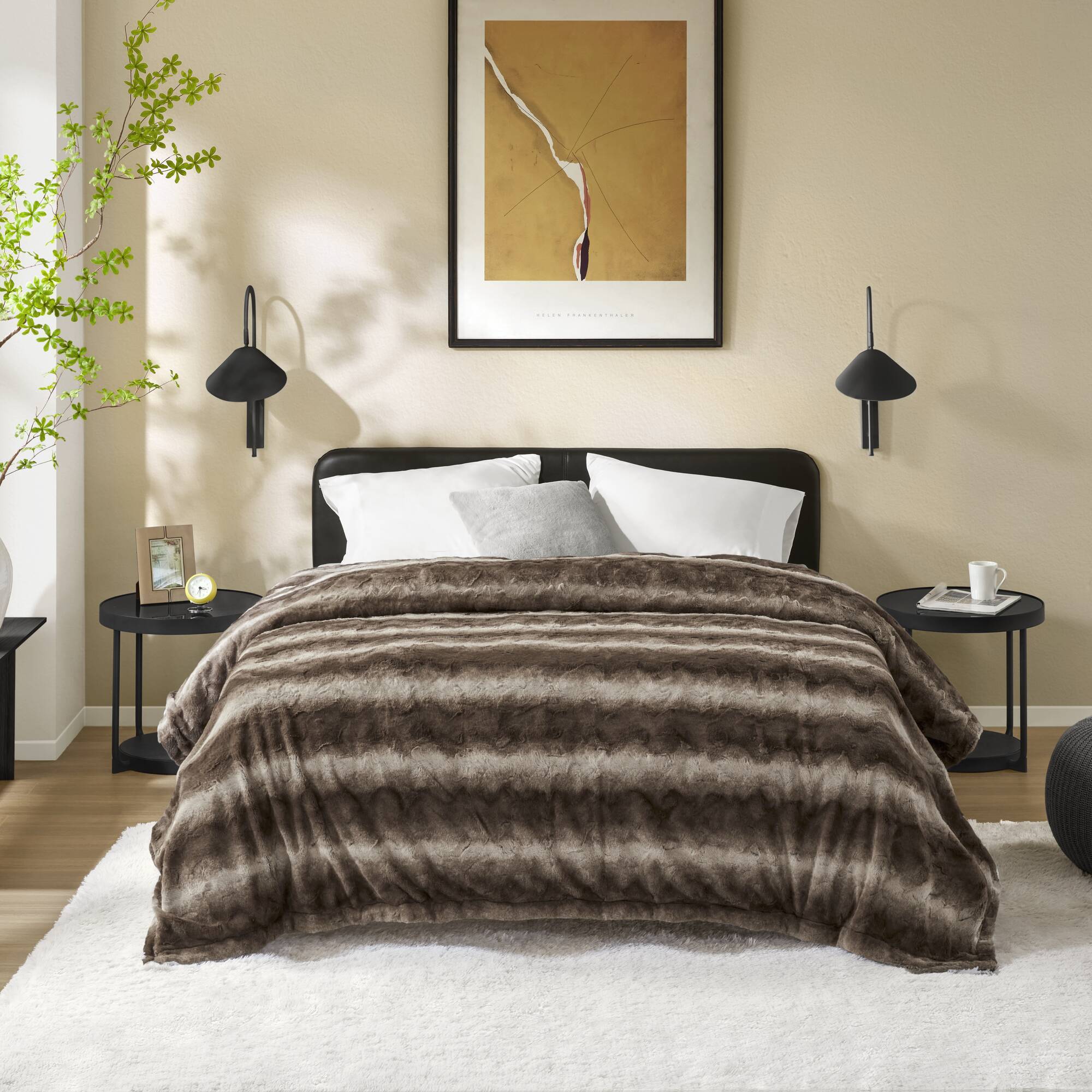 Zuri - 66" x 90" Blanket - Brown