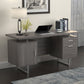 Floating Top Office Desk in Weathered Grey