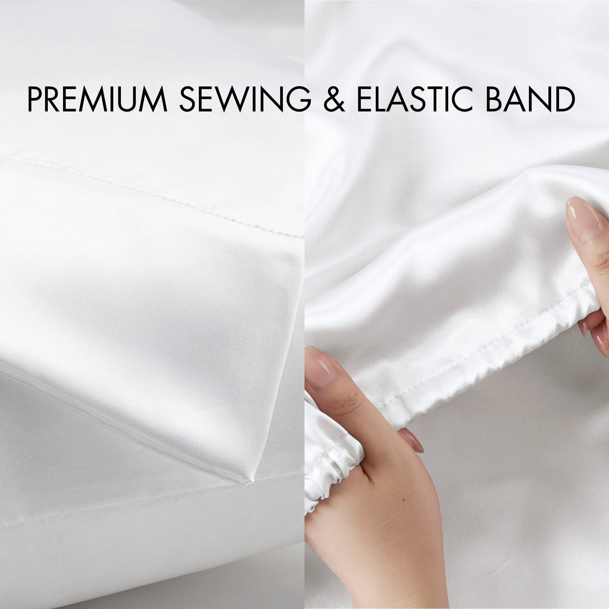 Satin - King Wrinkle Free Luxurious (Set of 6) - White