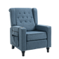 Arm Pushing Recliner Chair, Modern Button Tufted Wingback Push Back Recliner Chair, Living Room Chair Fabric Pushback Manual Single Reclining Sofa Home Theater Seating for Bedroom,Navy Blue