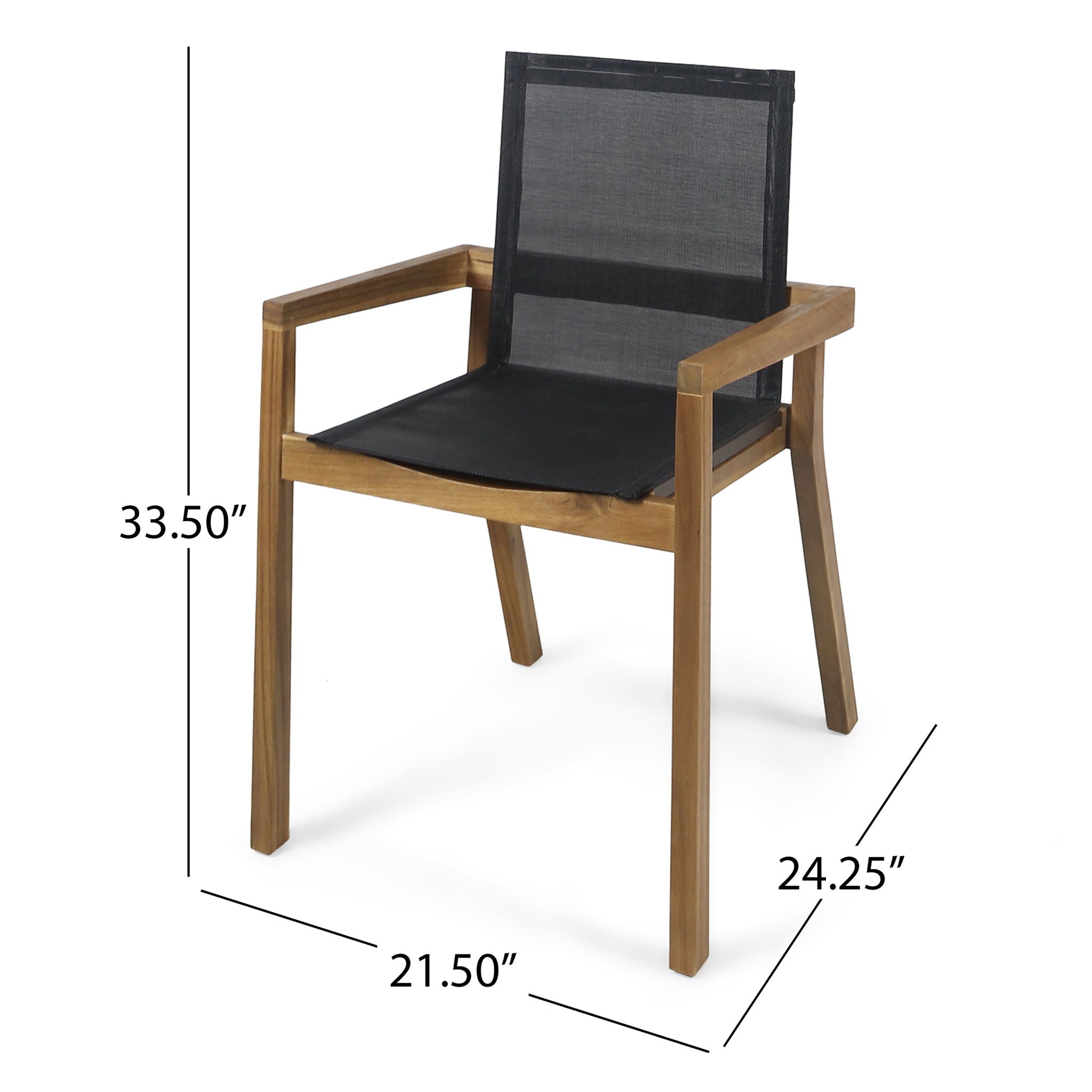 Belfast - Dining Chair With Acacia Wood Frame And Seating (Set of 2)