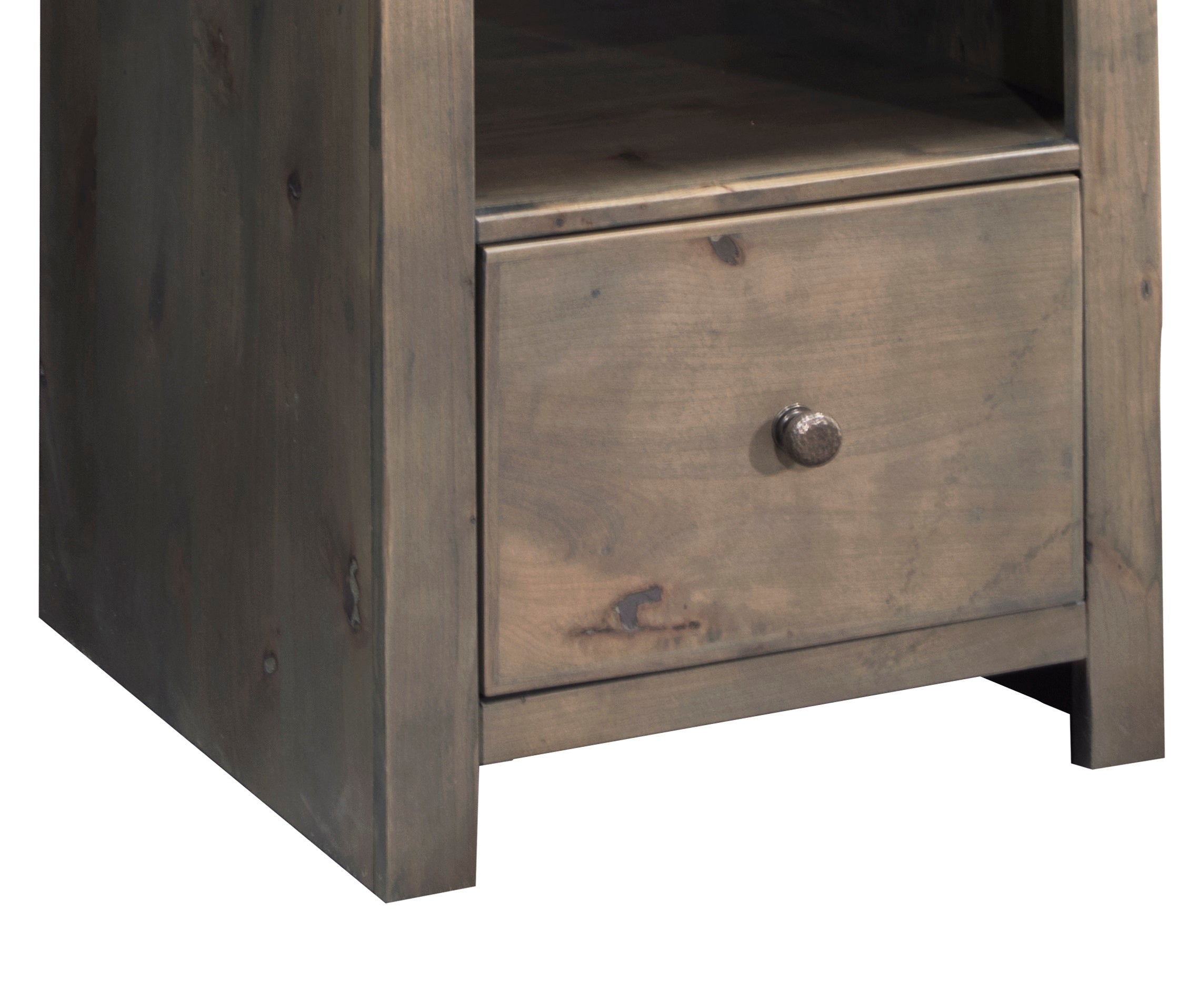 Bridgevine Home Joshua Creek 22 inch 1-drawer file, No Assembly Required, Barnwood Finish