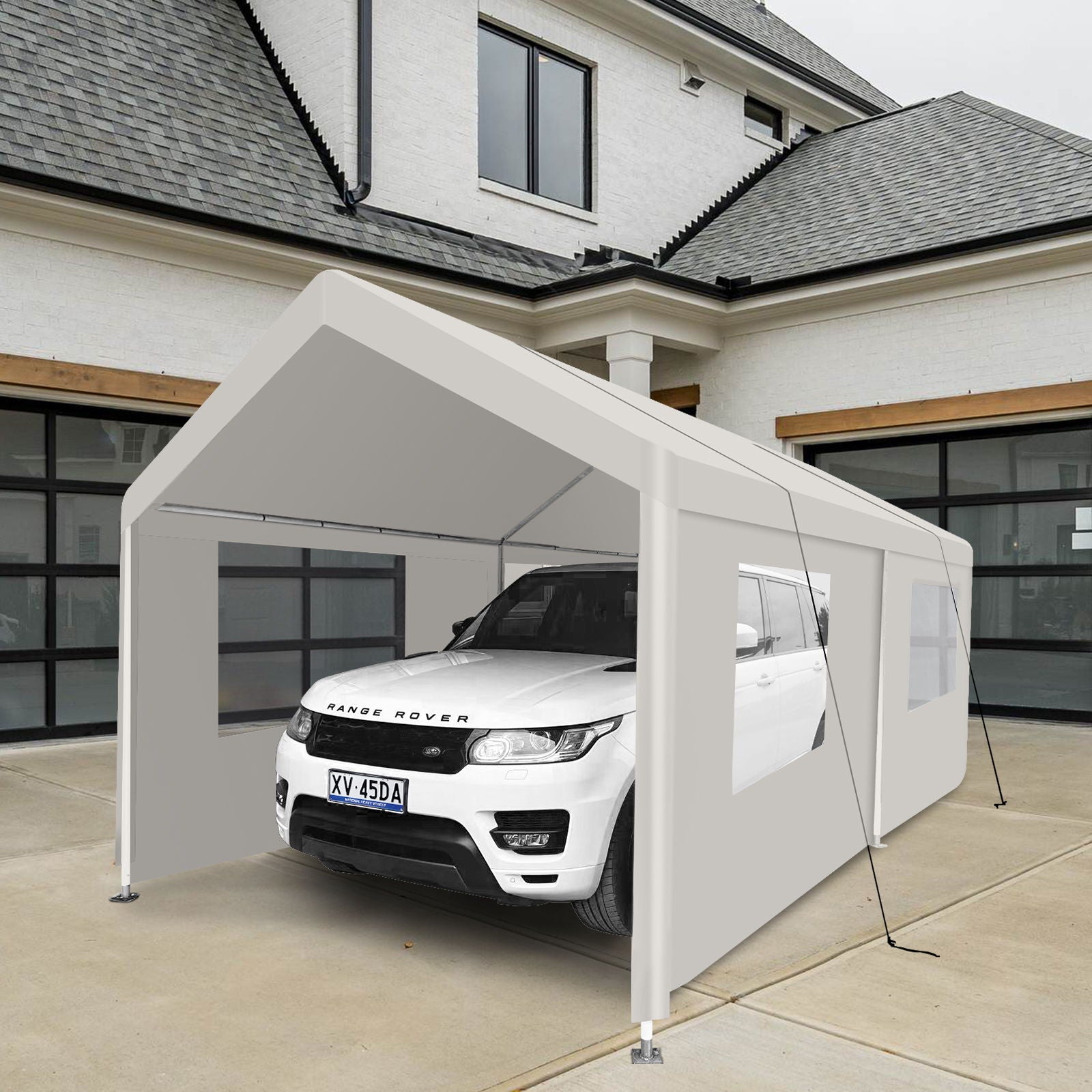 Carport, 10x20 Heavy Duty Portable Carport Garage Tent For Outdoor Storage Shelter