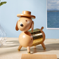 Artistic creativity gift home European decoration wooden crafts gentleman dog calendar