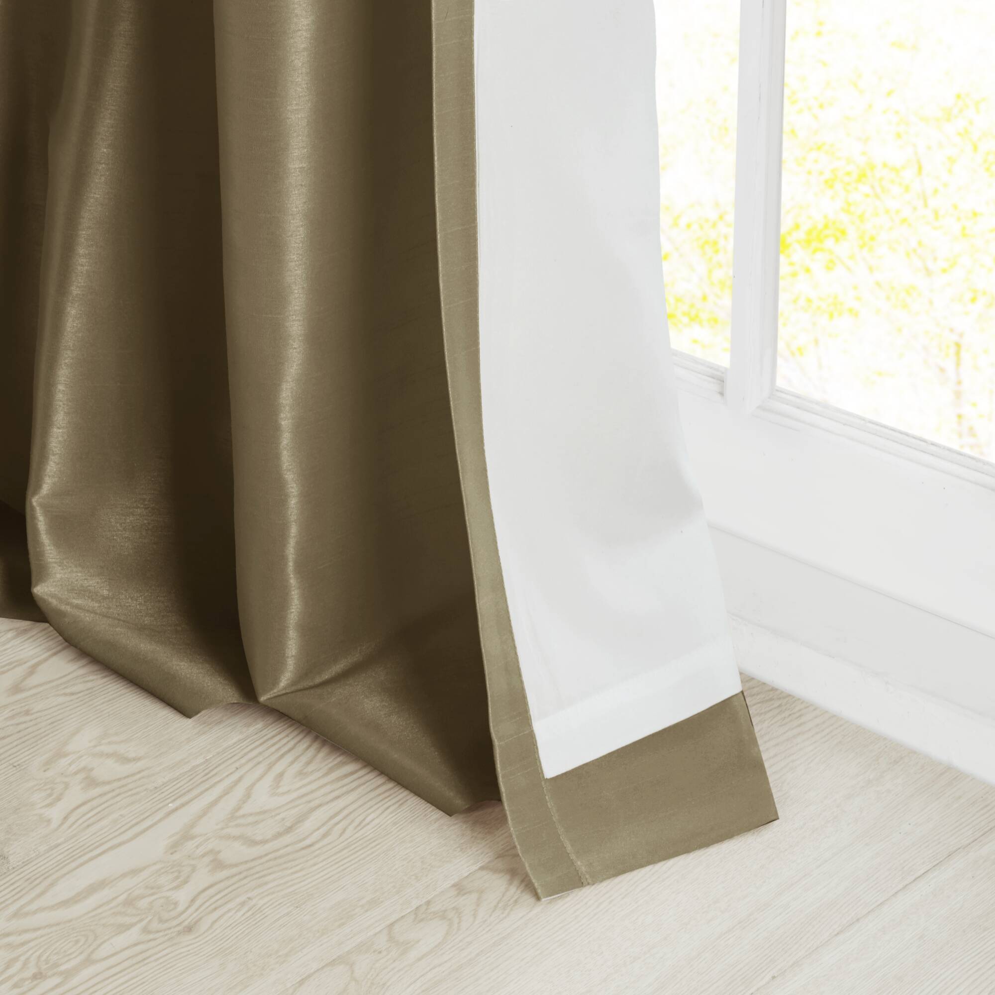Emilia - 84" Twist Tab Lined Window Curtain - Bronze