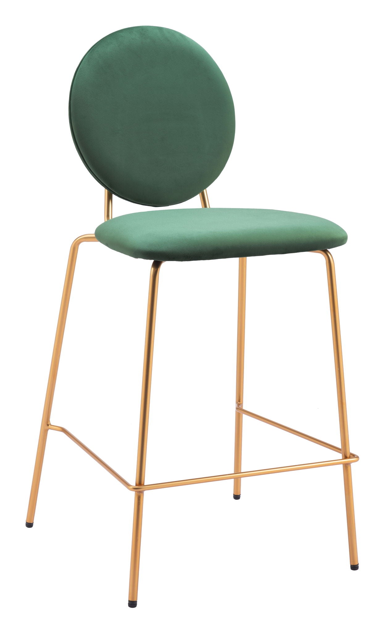 Odessa - Counter Stool (Set of 2) - Green / Gold