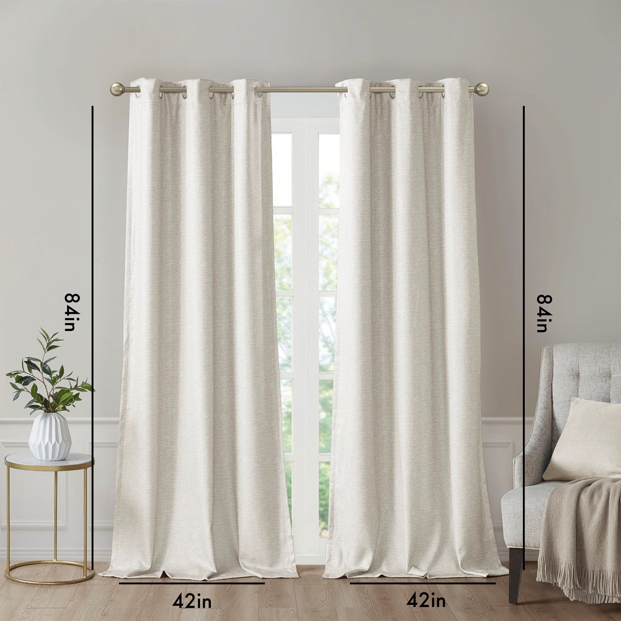 Tonal Printed Faux Silk Total Blackout Curtain Panel Pair