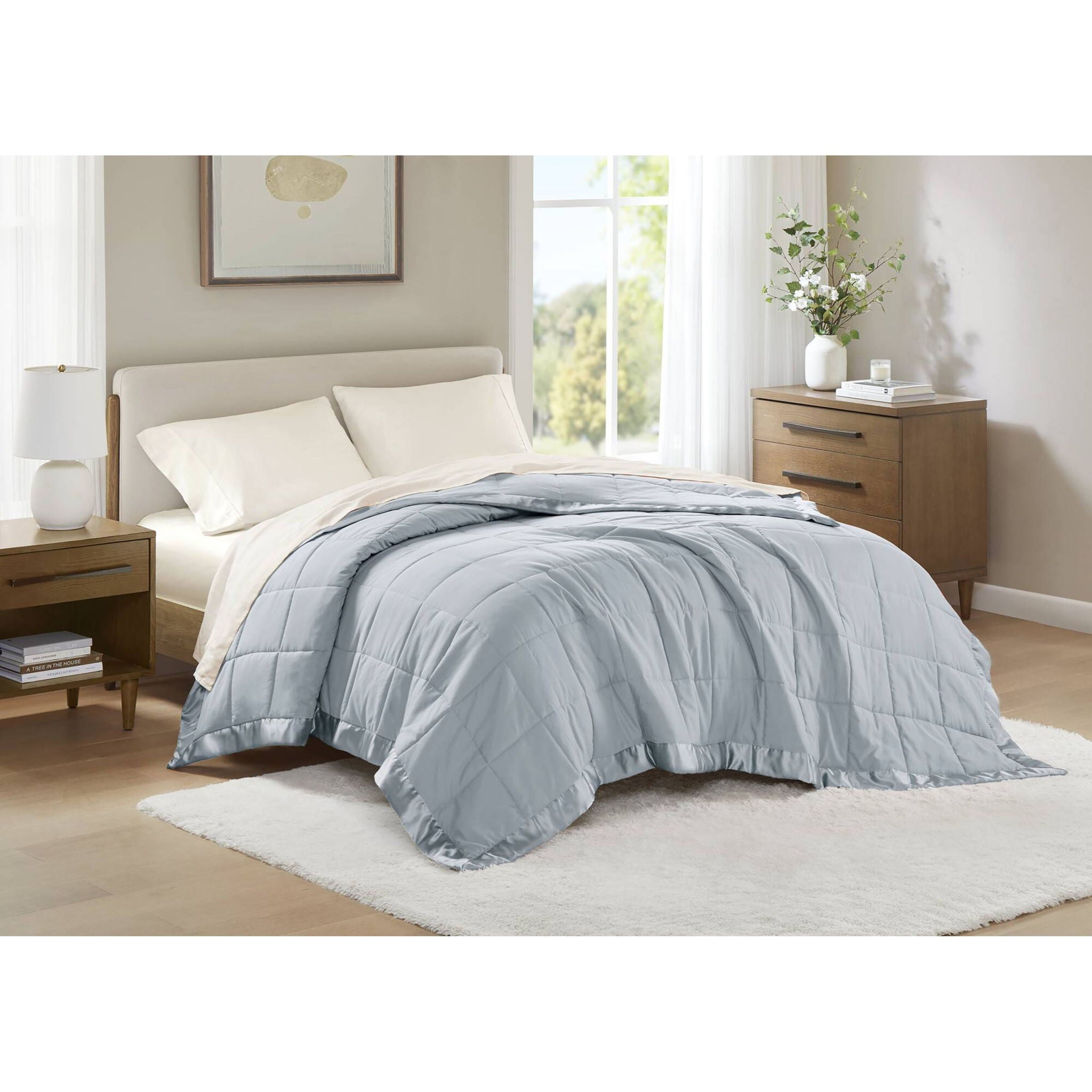 Windom - King All Season Hypoallergenic Blanket With 3M Scotchgard - Blue
