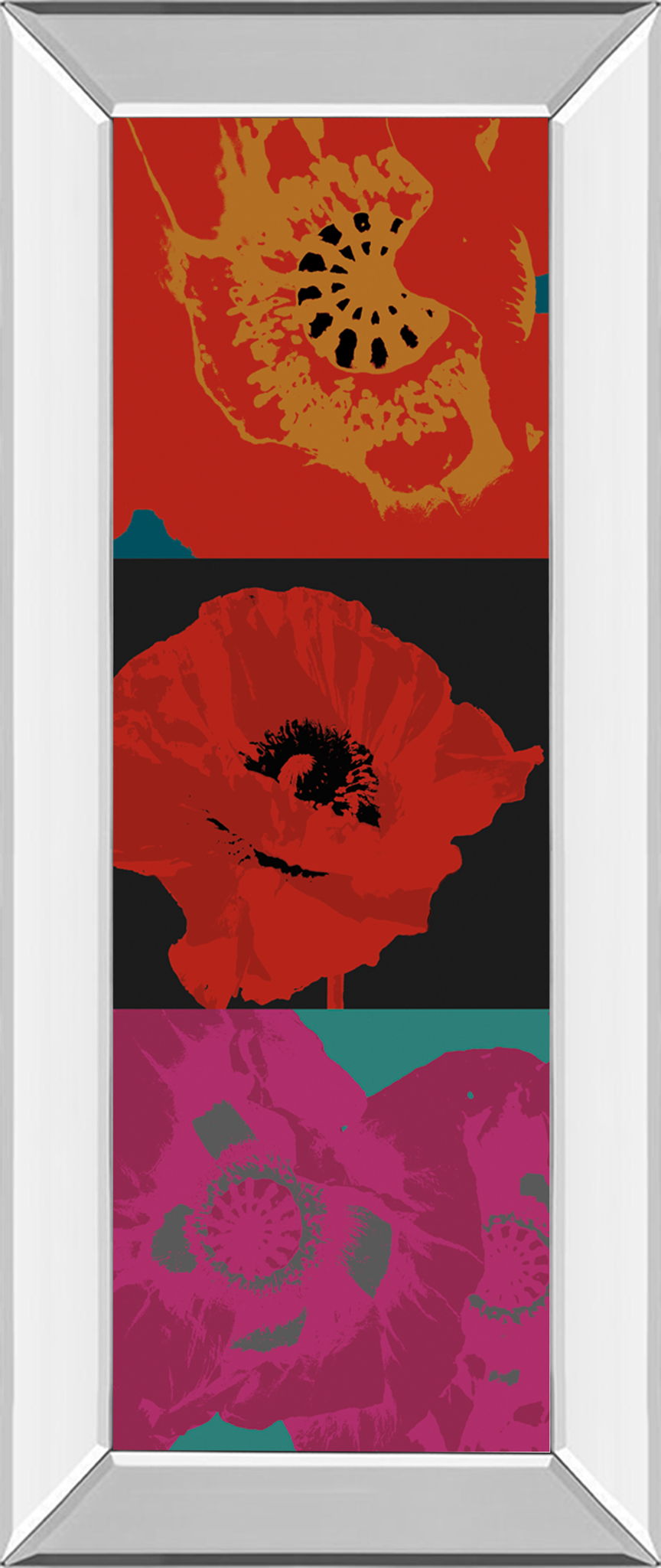 Pop Poppies By Li-legger - Mirrored Frame - Red
