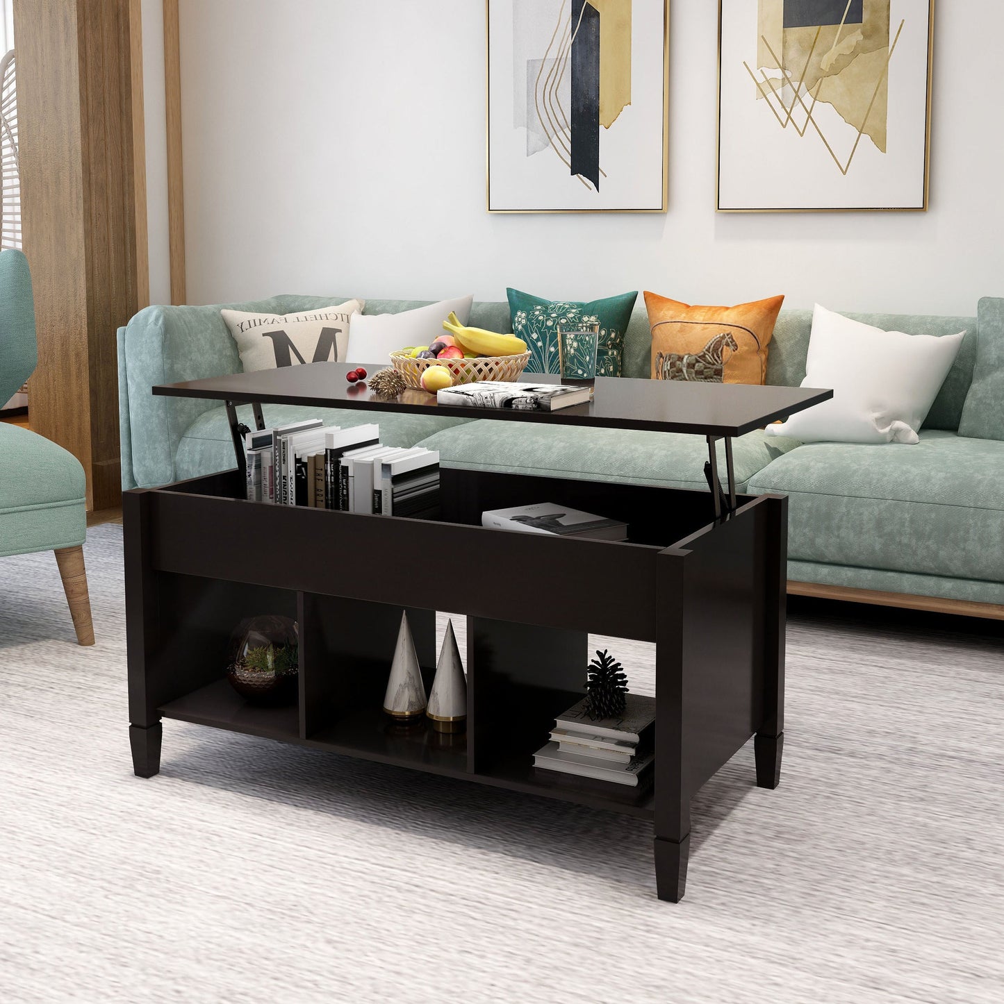 Lift Top Coffee Table-Black