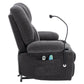 Power Lift Recliner Chair Electric Recliner for Elderly Recliner Chair with Massage and Heating Functions, Remote, Phone Holder Side Pockets and Cup Holders for Living Room, Black