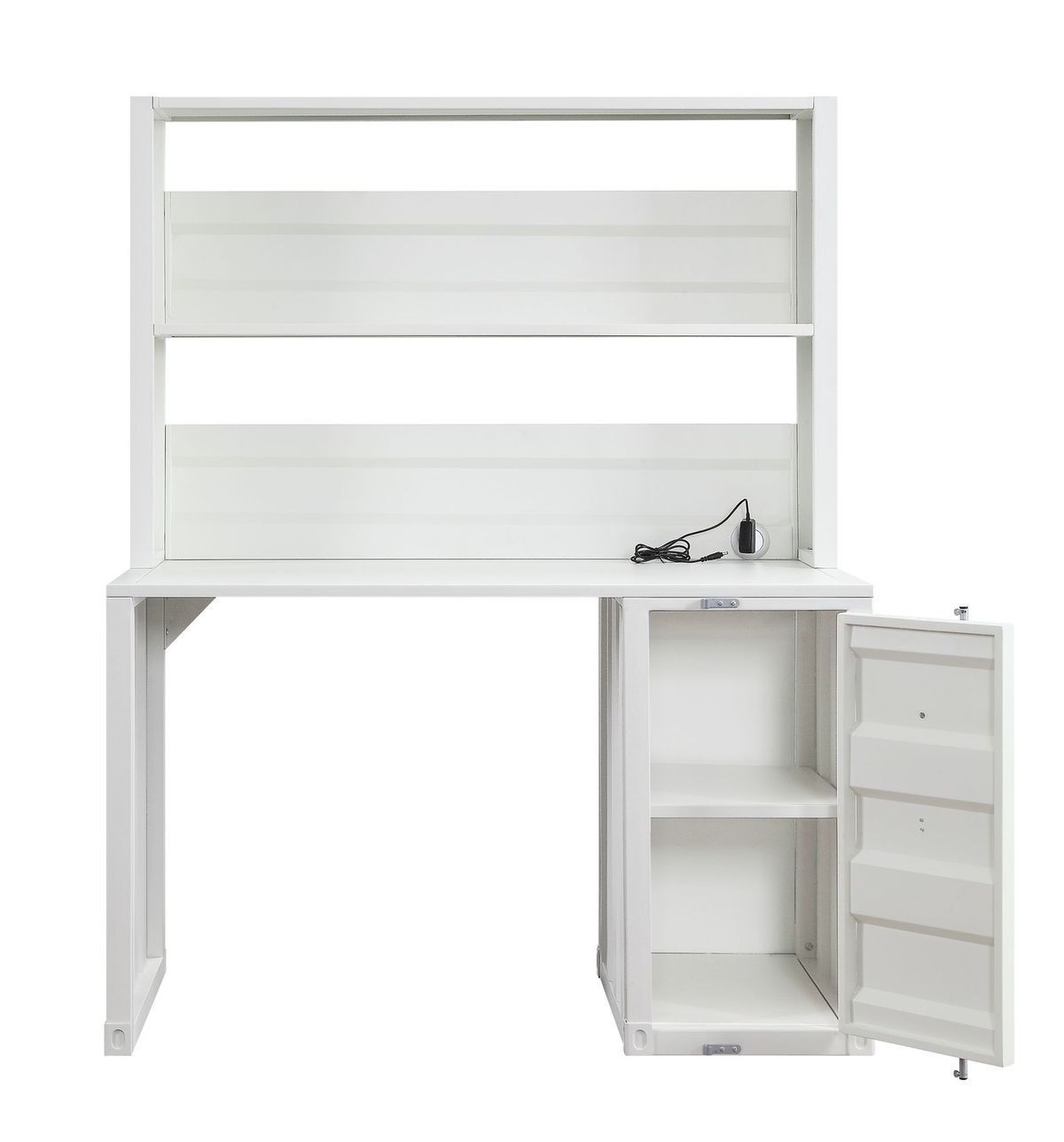 ACME Cargo Desk & Hutch, White 37887