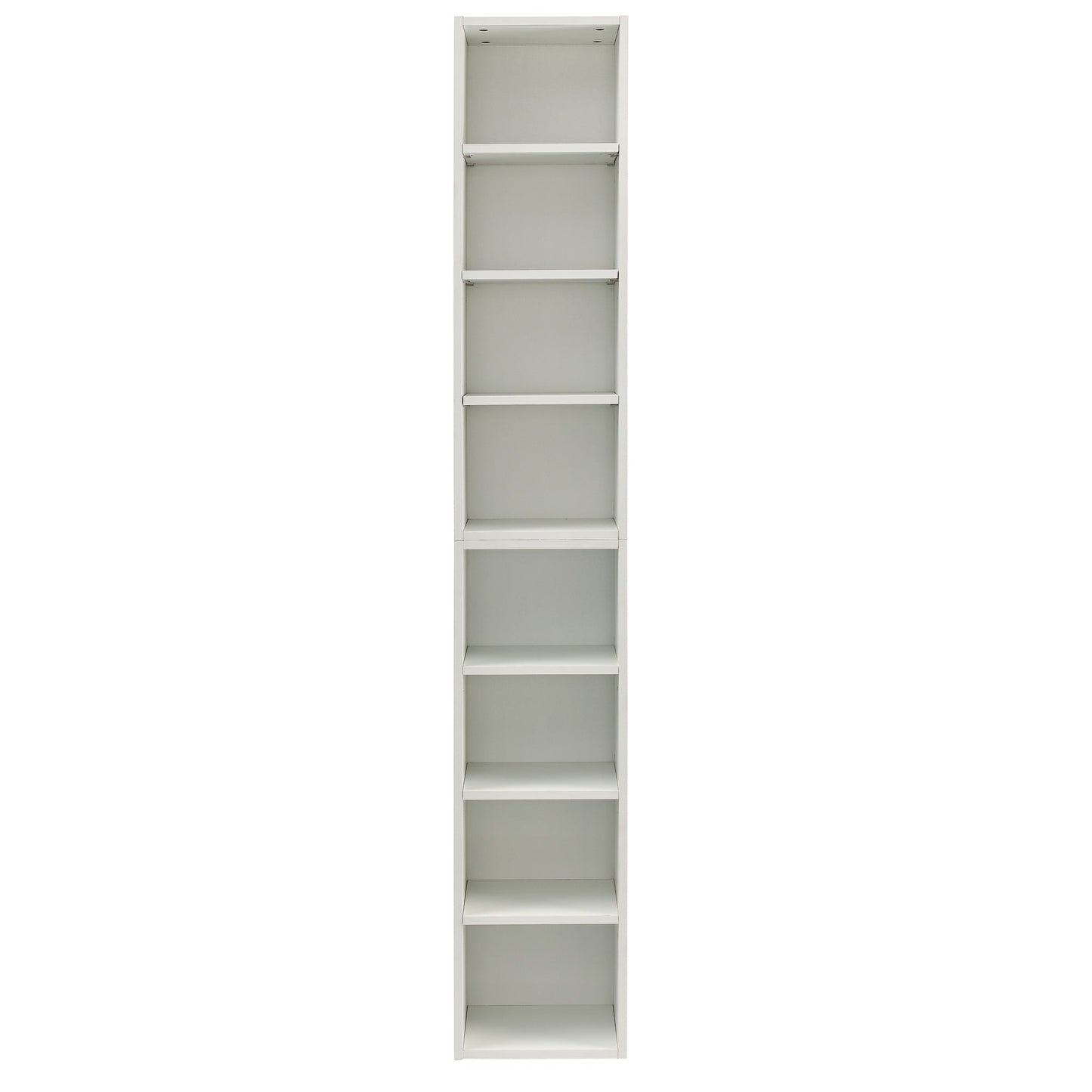 8-Tier Media Tower Rack, CD DVD Slim Storage Cabinet with Adjustable Shelves, Tall Narrow Bookcase Display Bookshelf for Home Office,Multi-functional double-decker bookcase