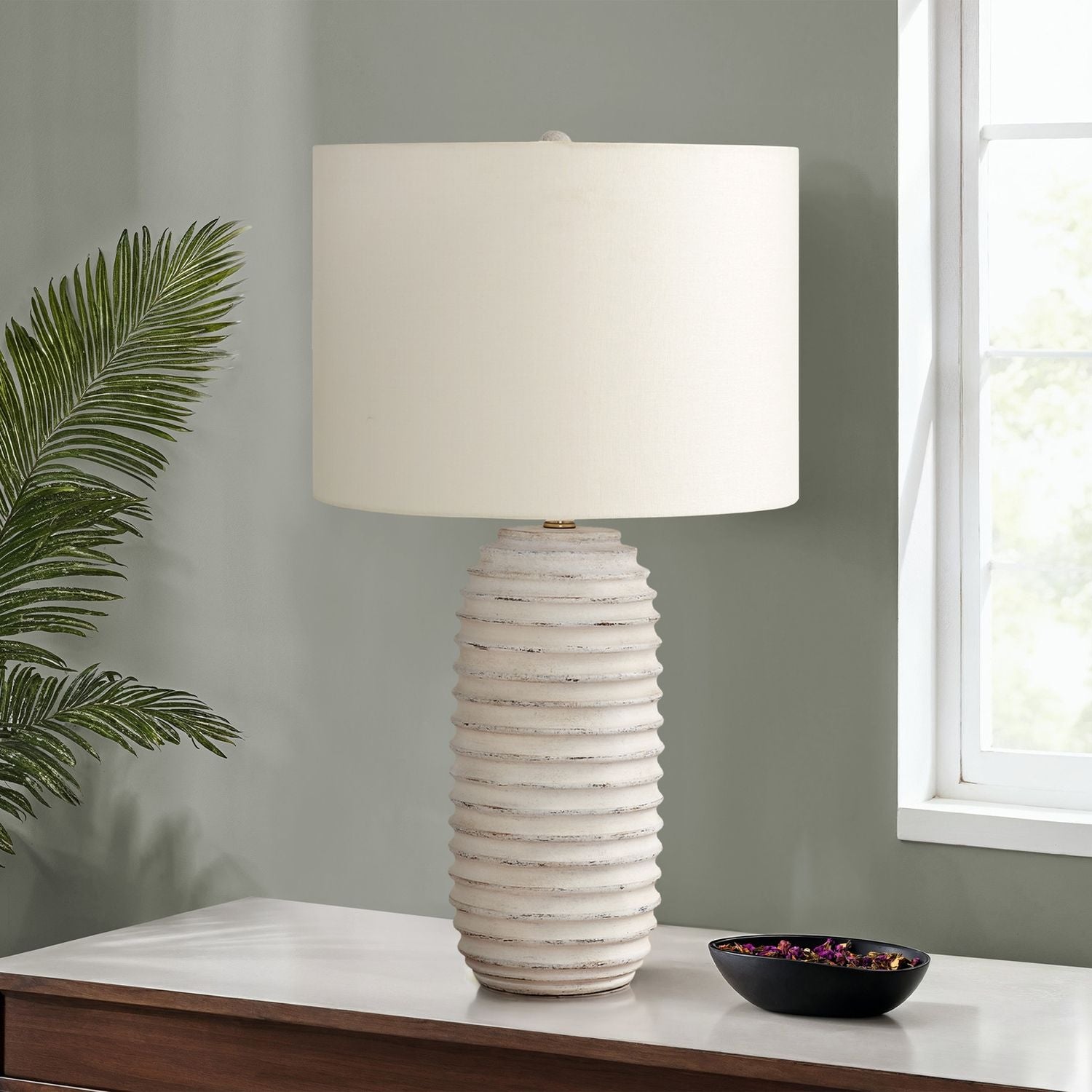 Lighting, Table Lamp, Resin, Transitional - Cream