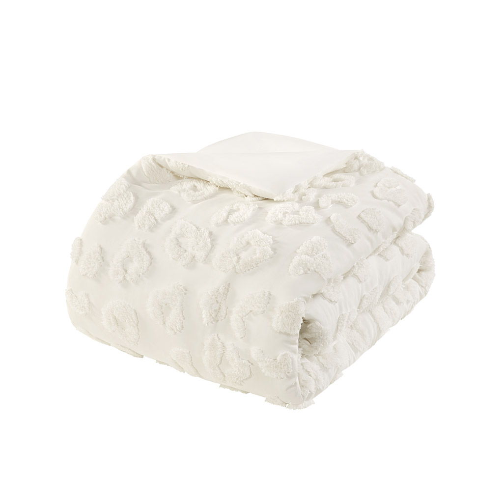 Larissa - 2 Piece Twin/Twin Long Animal Comforter Set - Off-White