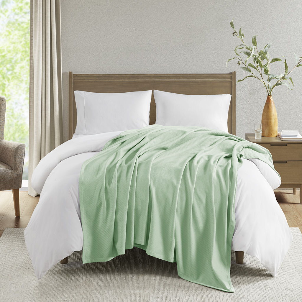 Liquid Cotton - Blanket - Seafoam