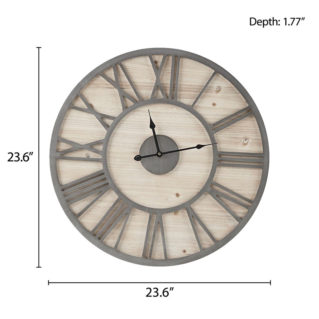 Mason - Wall Clock - Natural / Gray