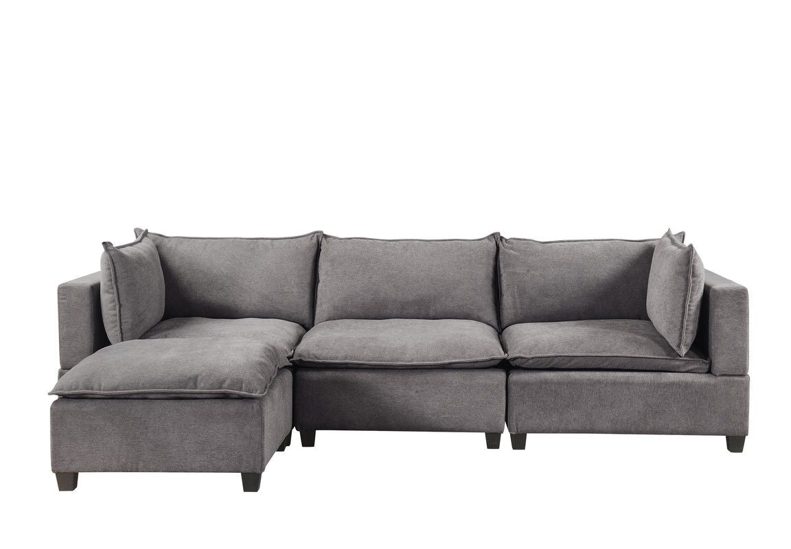 Madison - Fabric Reversible Sectional Sofa Ottoman