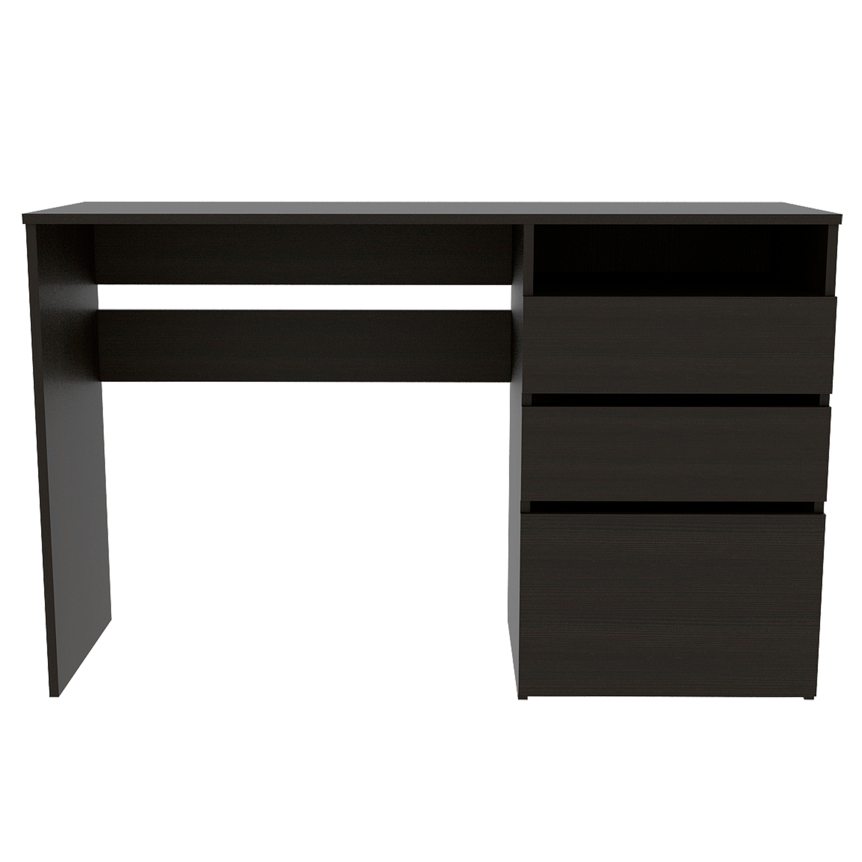 Waterbury 3-Drawer 1-Shelf Computer Desk Black Wengue