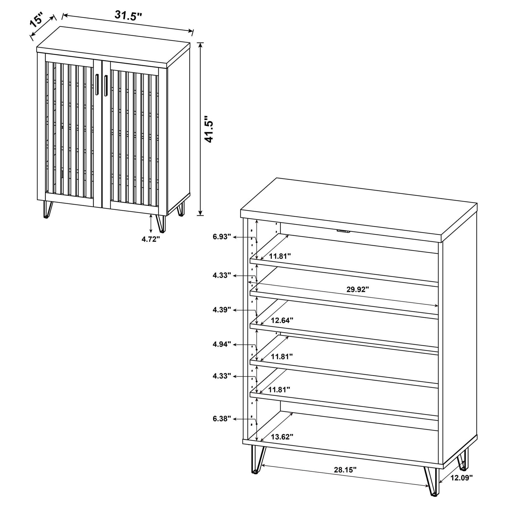 Clackamas - 2 Door Storage Cabinet With Adjustable Shelves