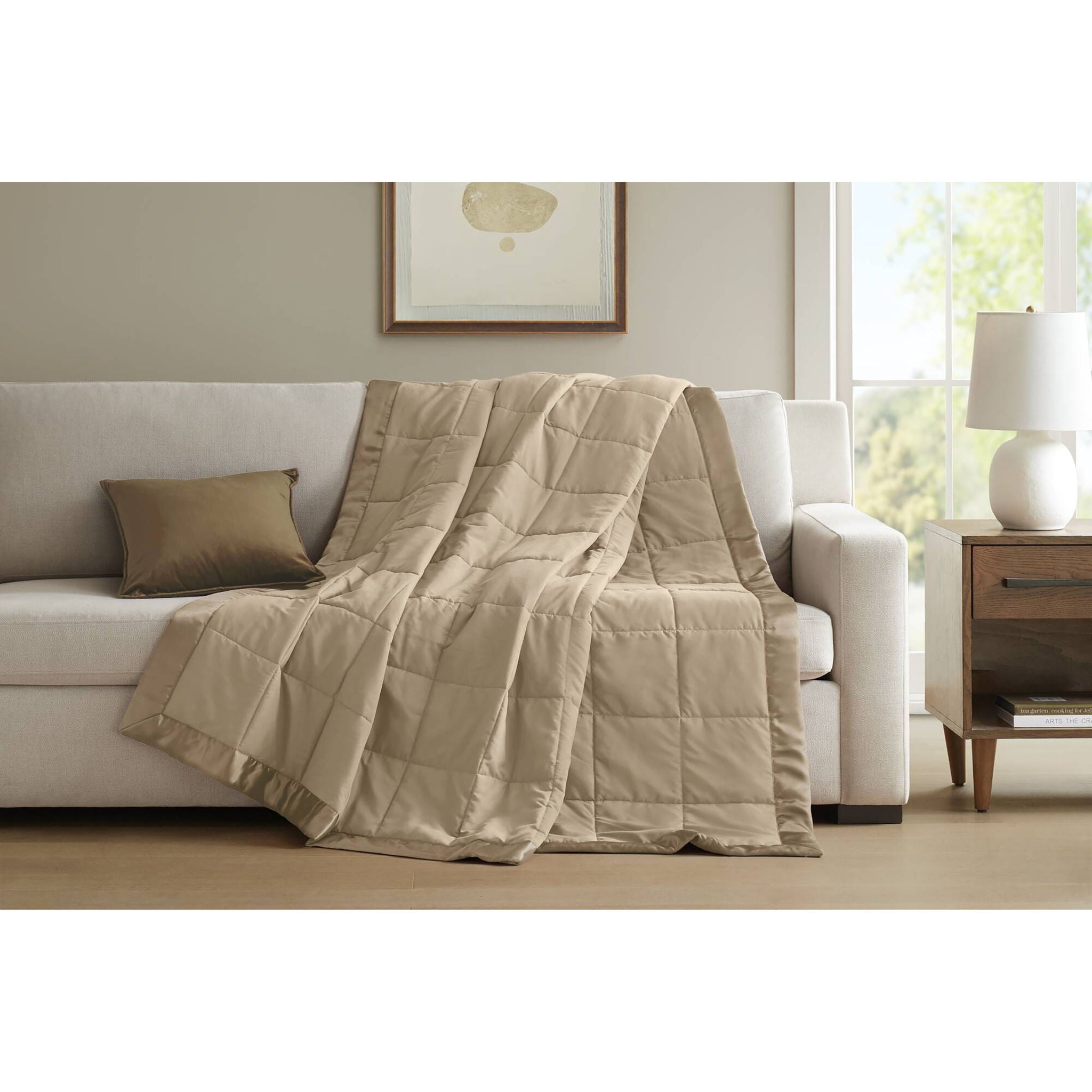 Windom - King All Season Hypoallergenic Blanket With 3M Scotchgard - Brown