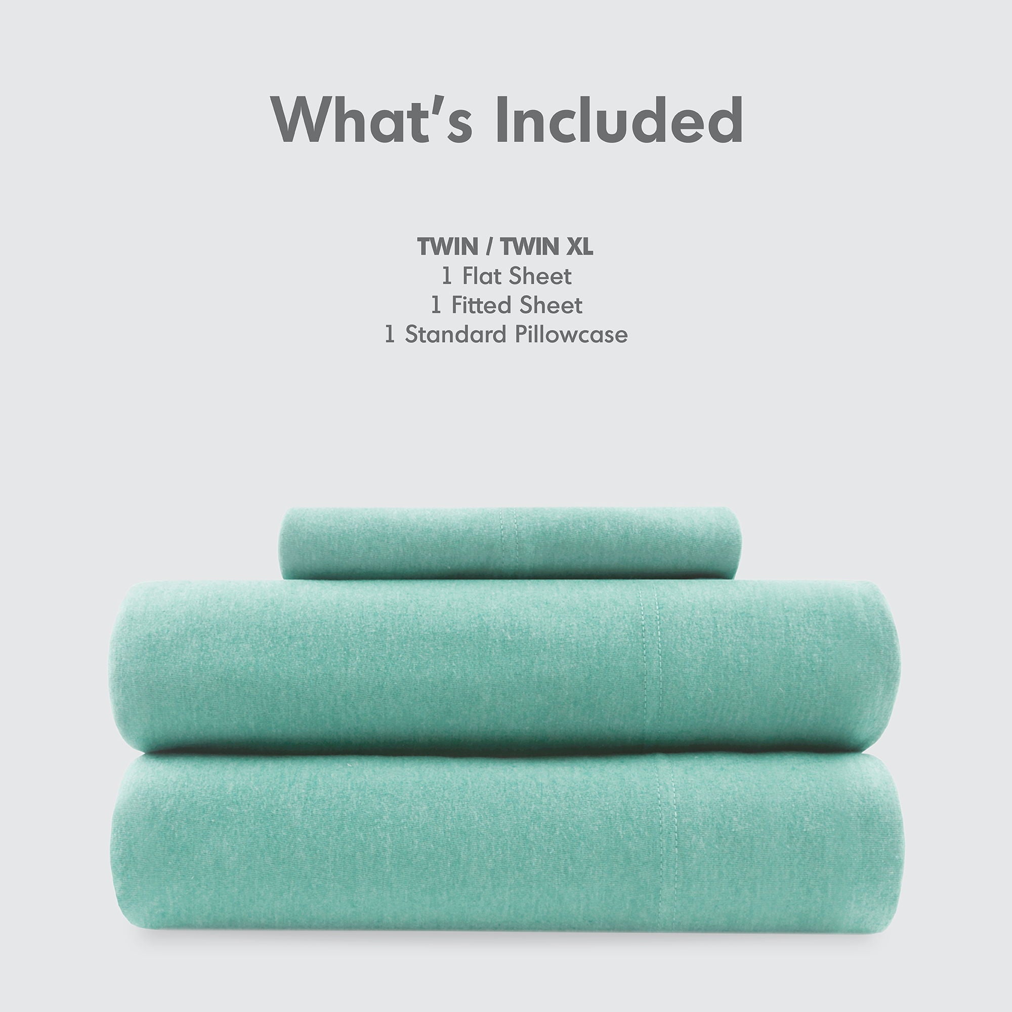 Cotton Blend Jersey Knit - Queen All Season Sheet Set - Aqua