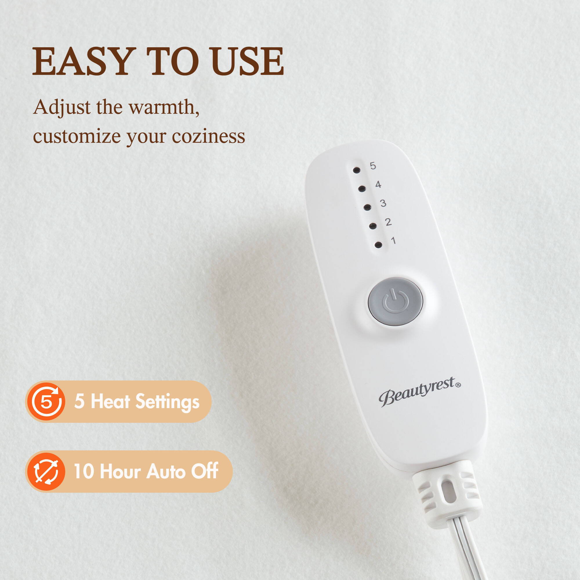 Nonwoven - Twin Long Heated Mattress Pad - White
