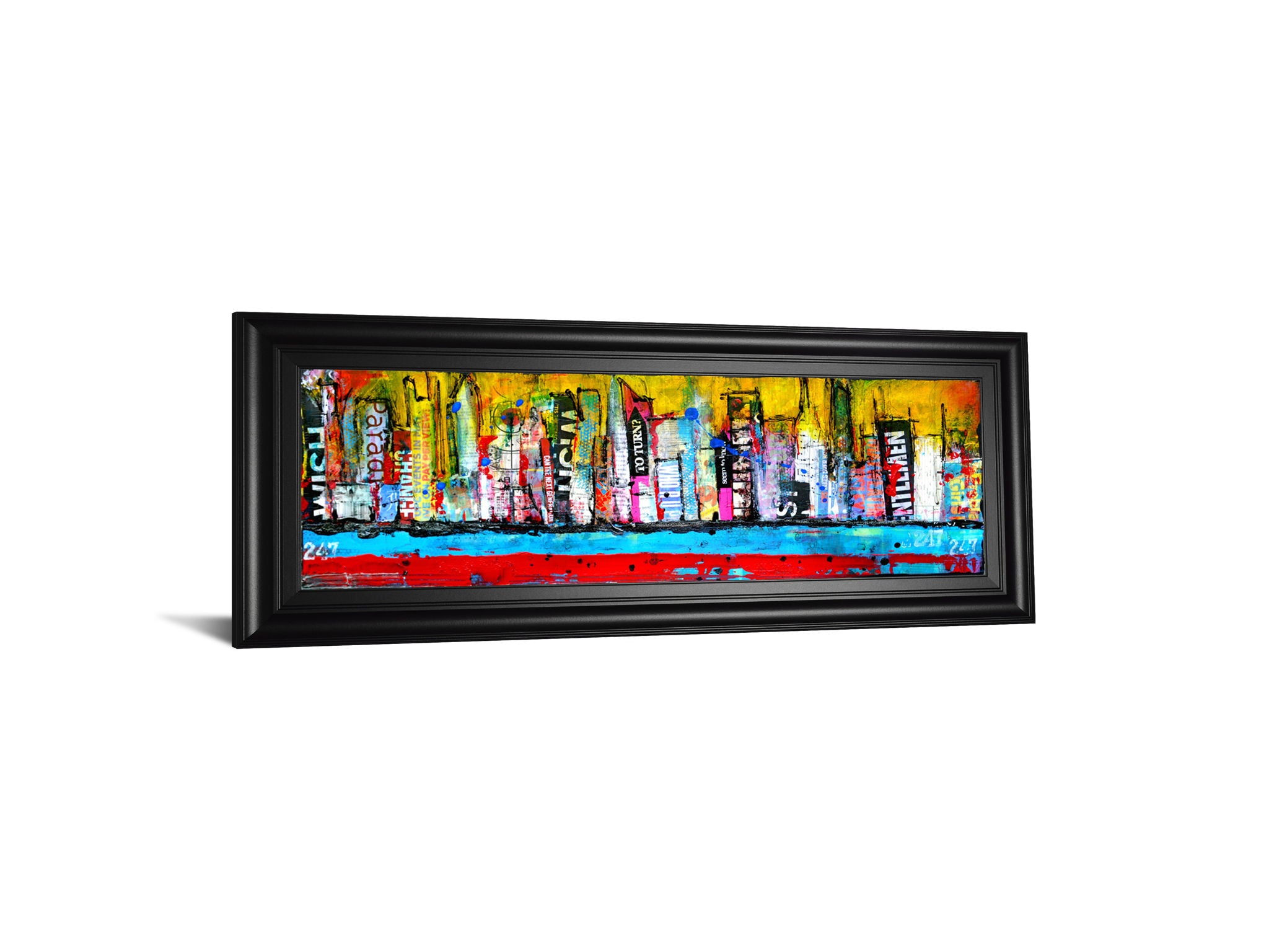 Skyline By Erin Ashley - Framed Print Wall Art - Yellow