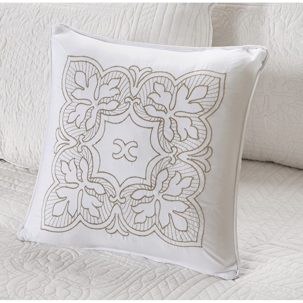 Tuscany - Twin 6 Piece Reversible Scalloped Edge Daybed Cover Set - White