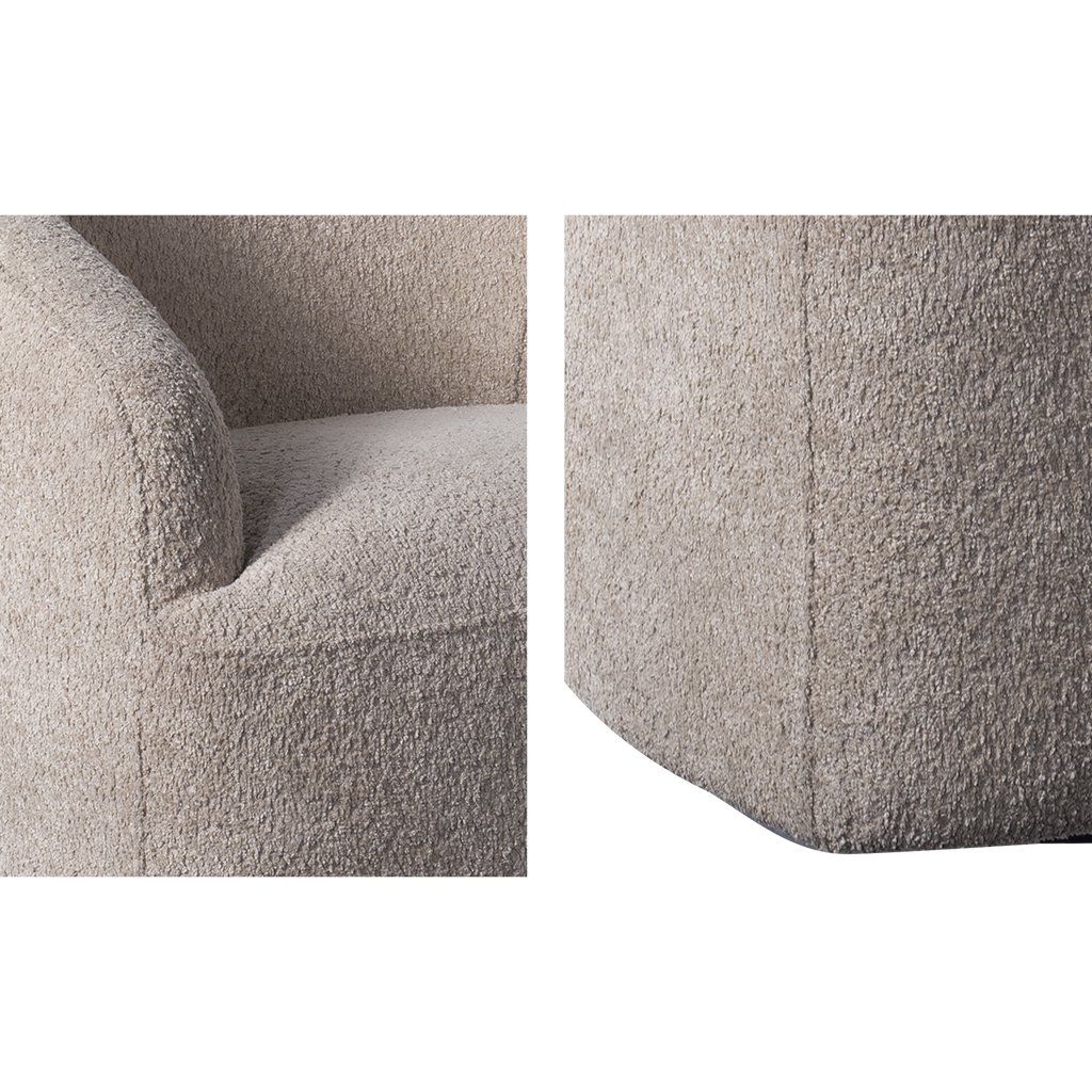 Bonn - Upholstered 360 Degree Swivel Chair - Beige