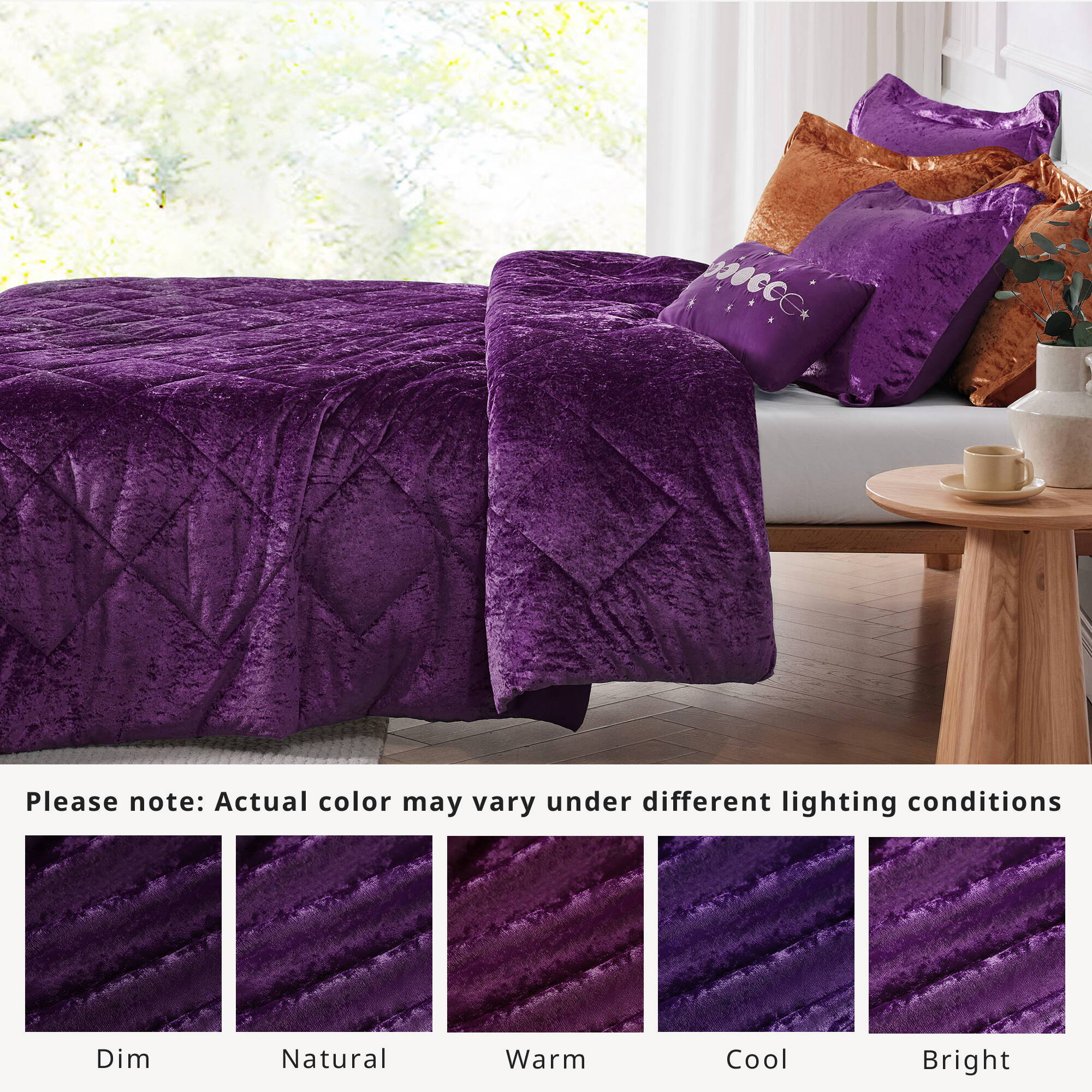 Felicia - Twin Comforter Set - Purple