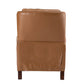 Hora Genuine Leather Manual Recliner-CAMEL