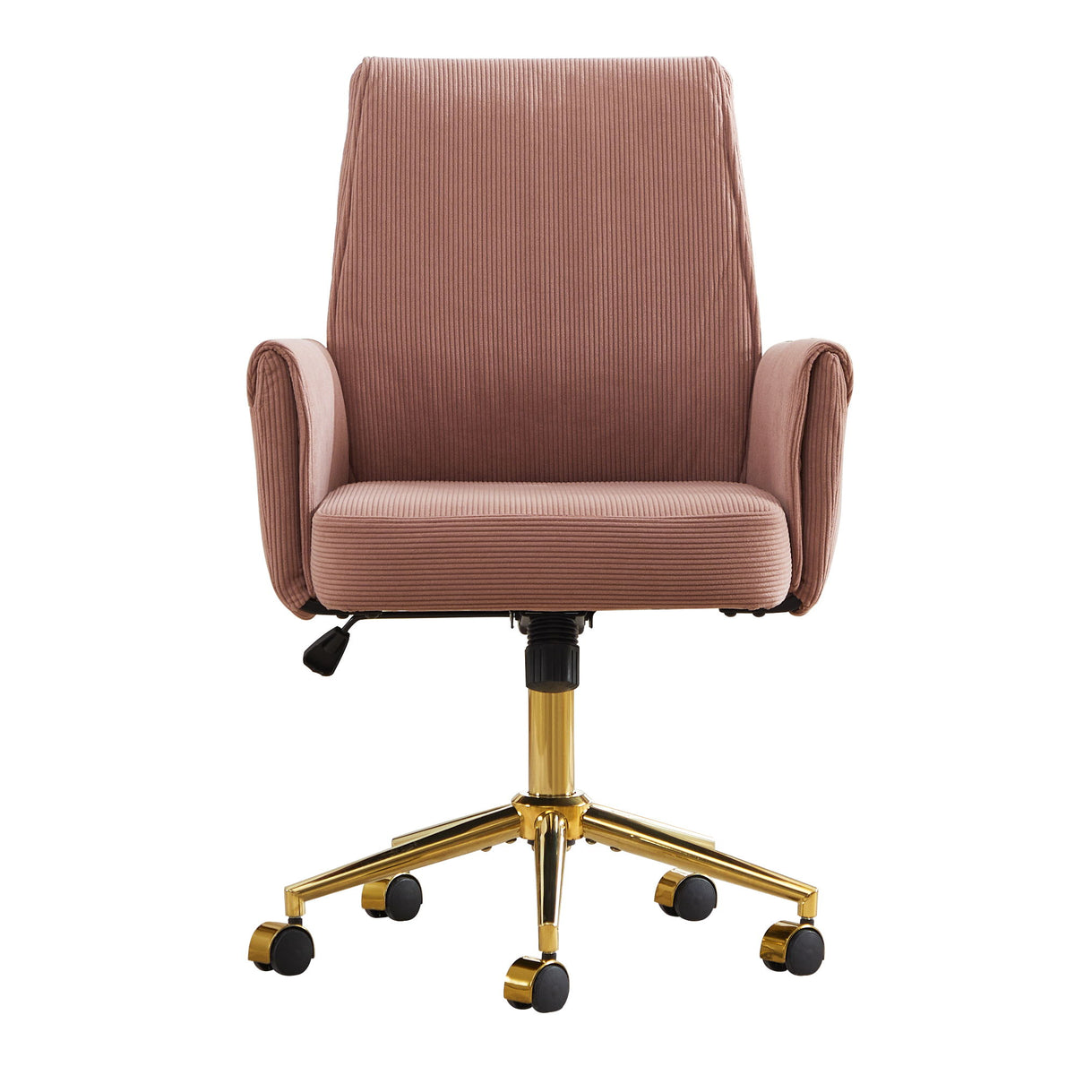 Ergonomic Mid-Back Office Chair With Gold Base
