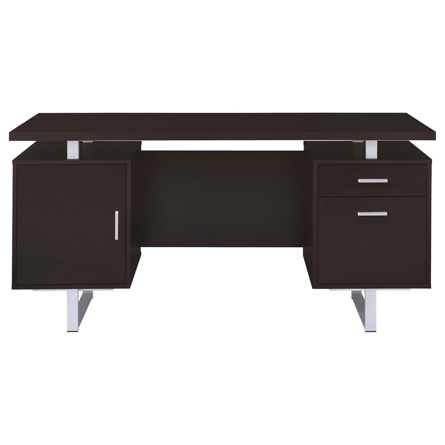 Cappuccino 2-drawer Floating Top Office Desk