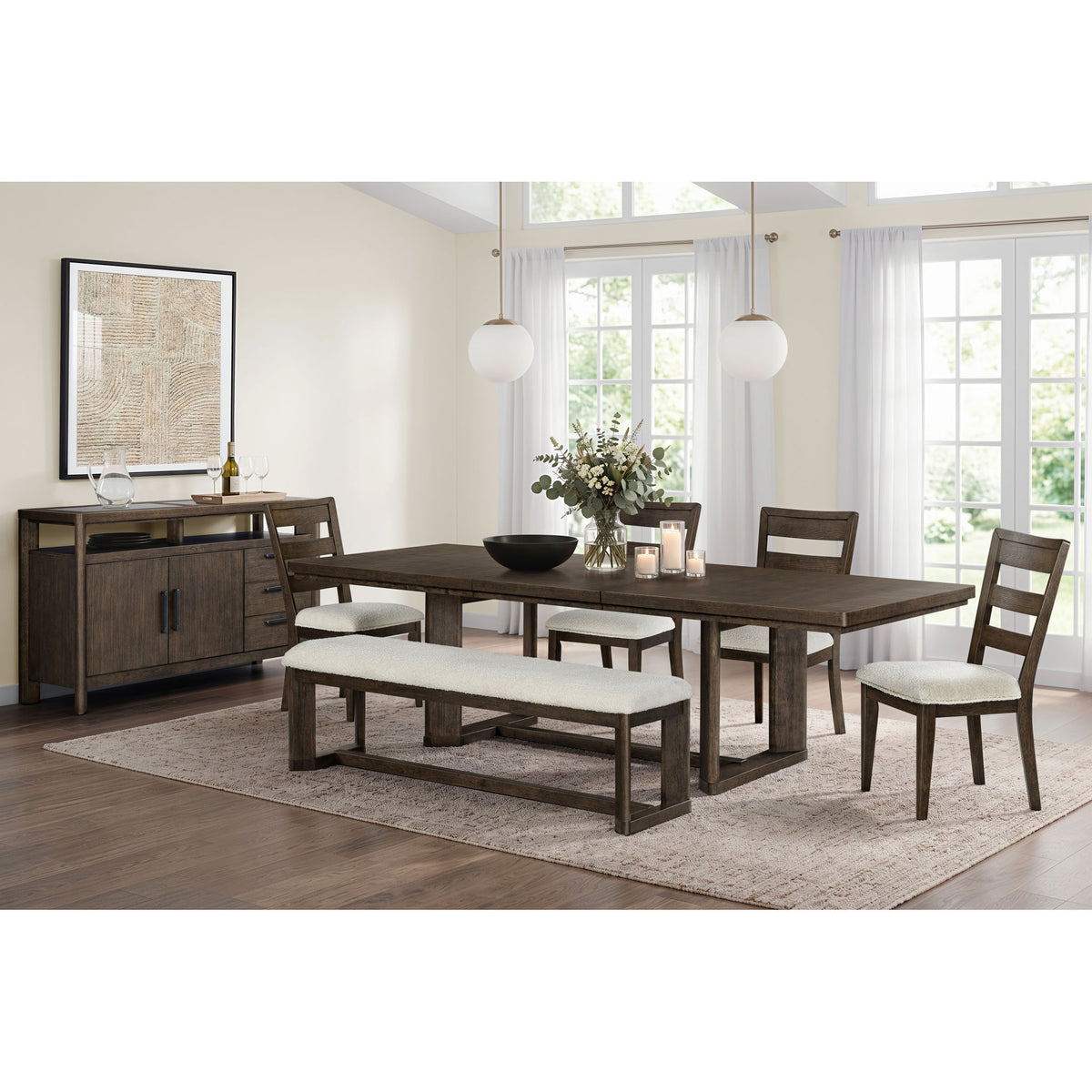 Trestle Dining Table With Leaf