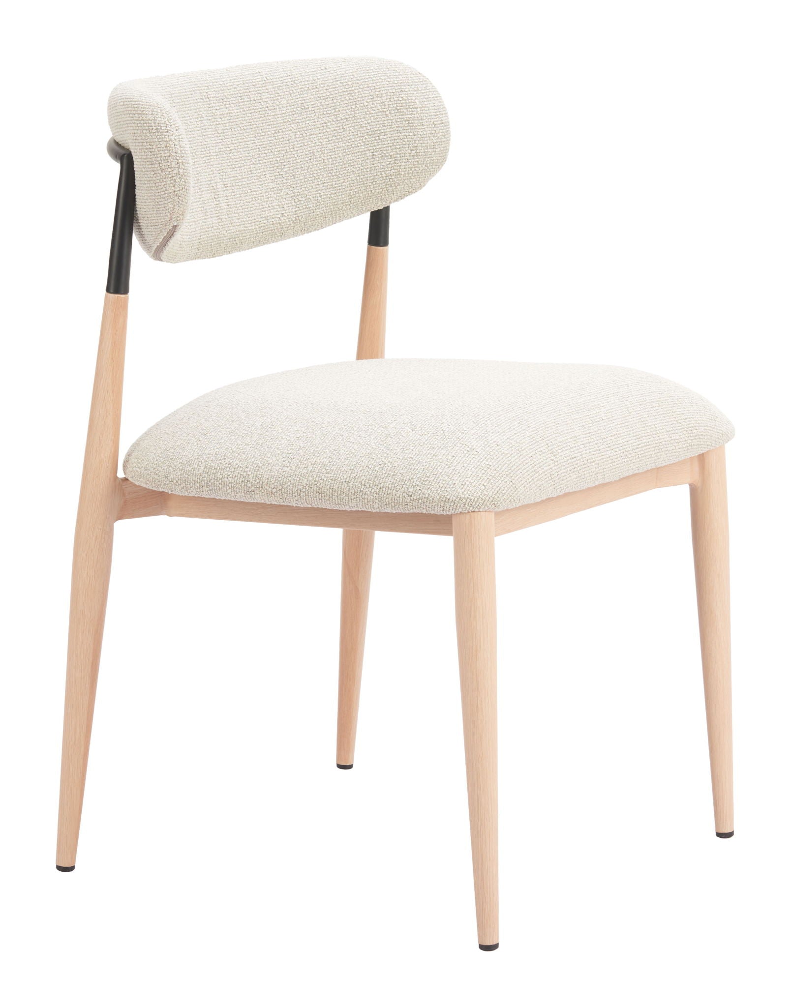 Equinox - Armless Dining Chair (Set of 2) - Oyster Gray / Natural