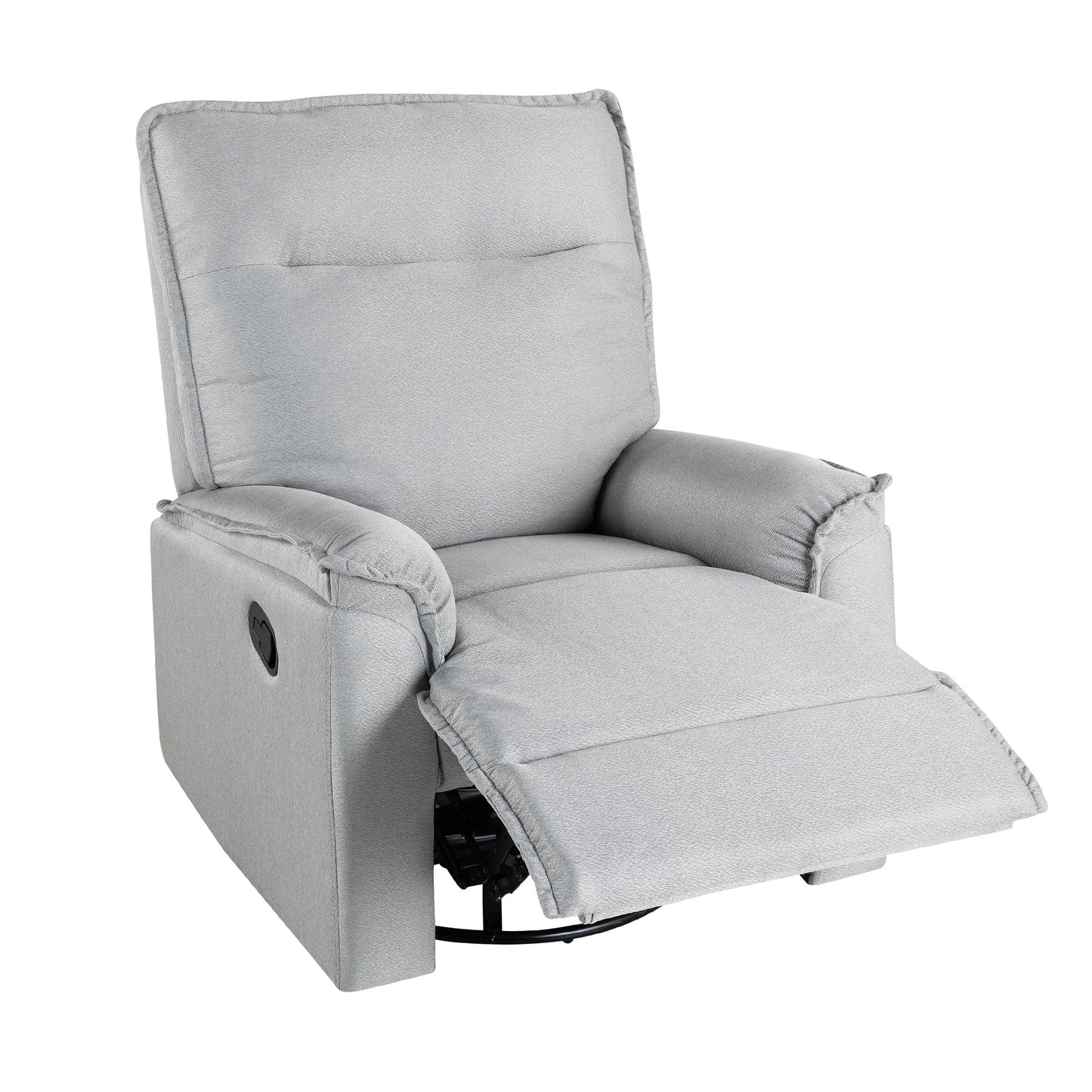 360 Degree Swivel Recliner Manual Recliner Chair Theater Recliner Sofa for Living Room, Grey