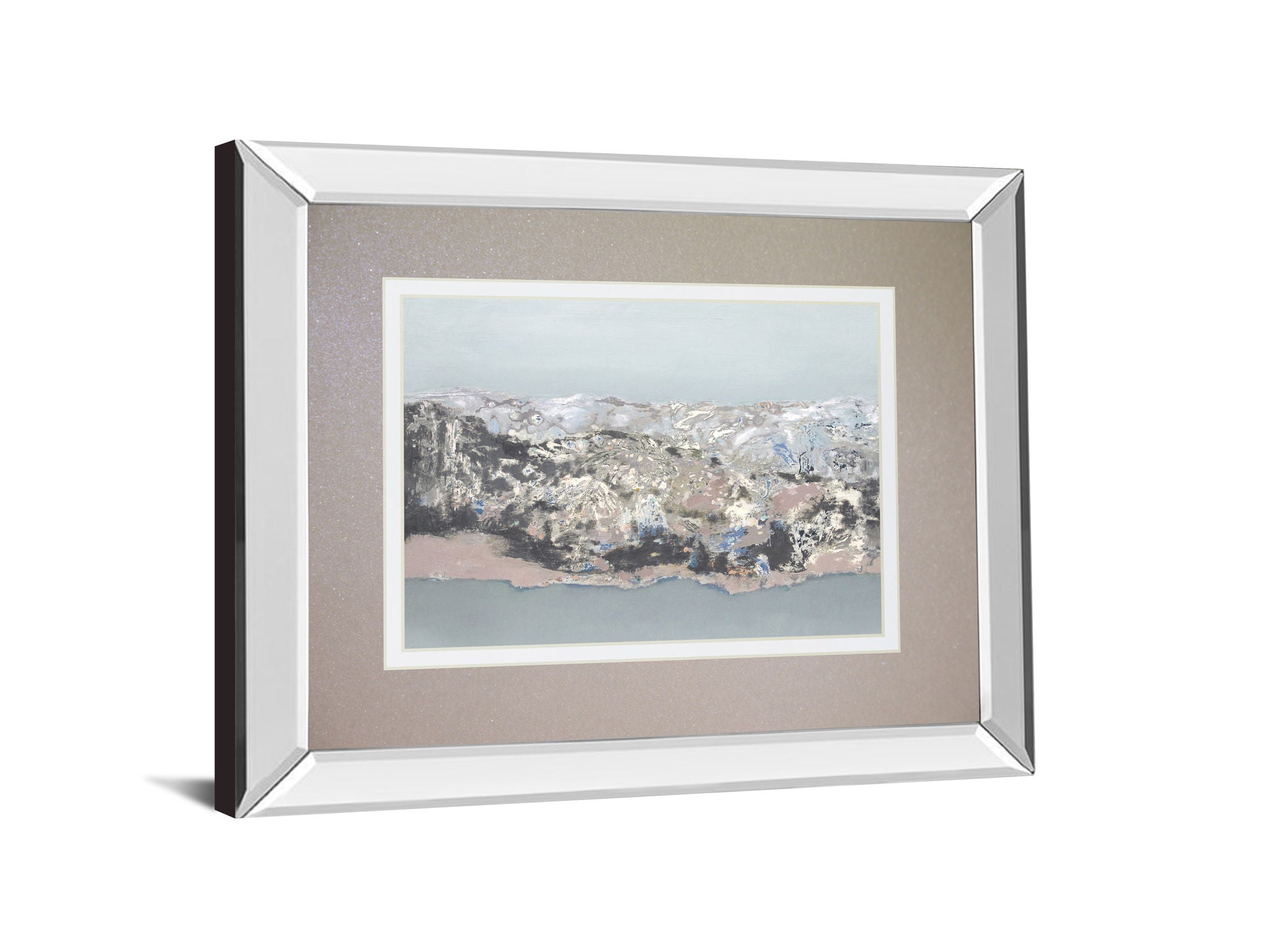 Terrain By Caroline -Mirror Framed Print Wall Art - Dark Gray