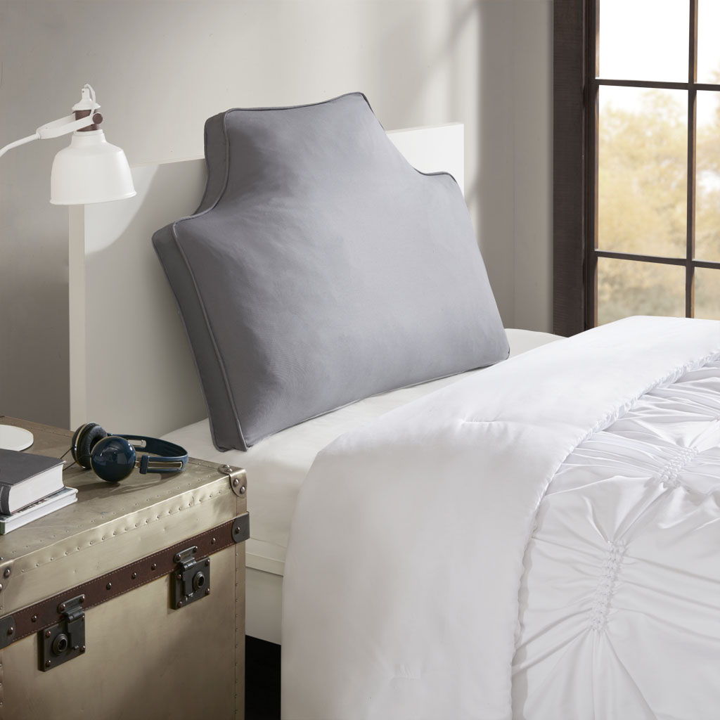 Oversized Headboard - Canvas Pillow - Gray