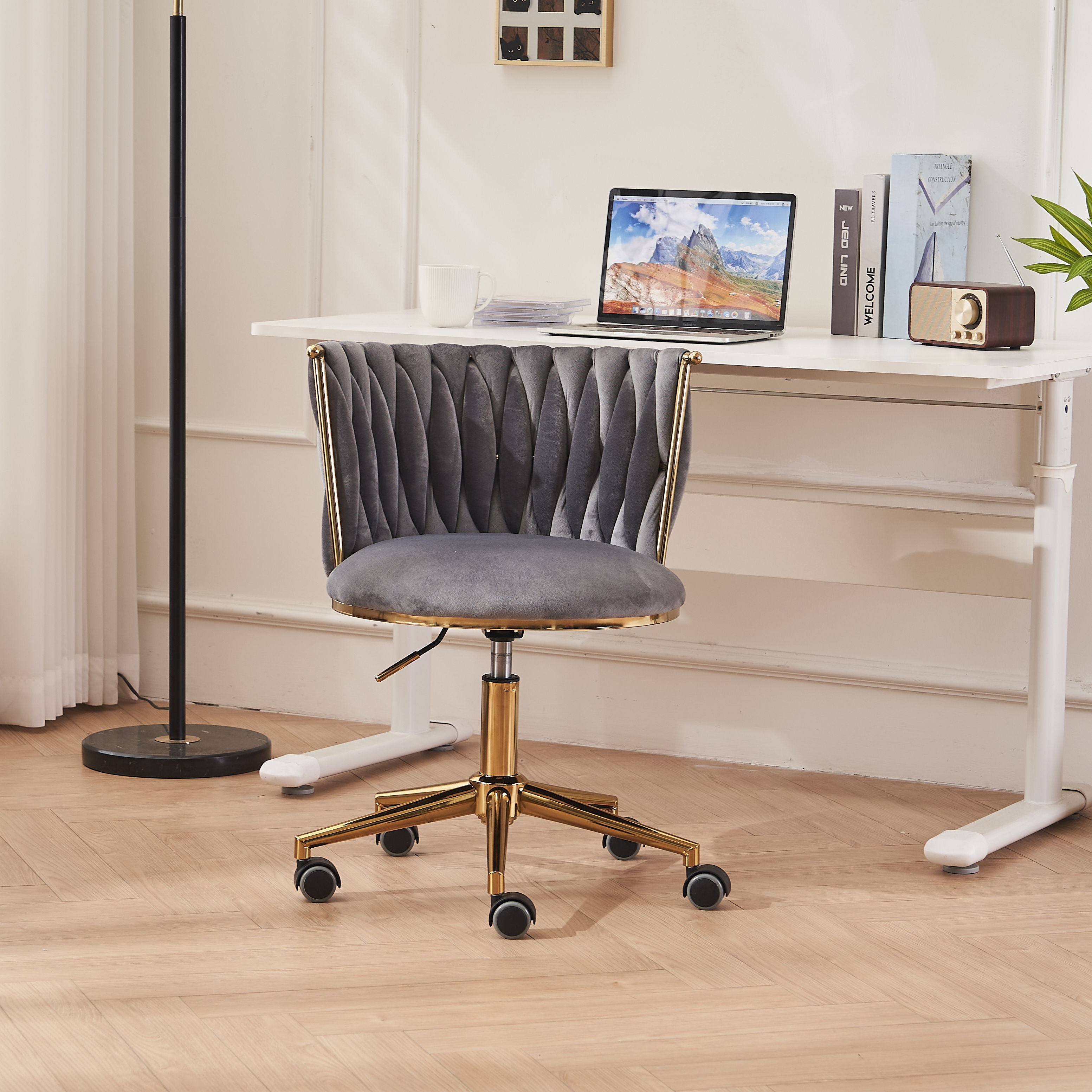 Office Desk Chair, Office Desk Chairs With Adjustable Swivel Wheels